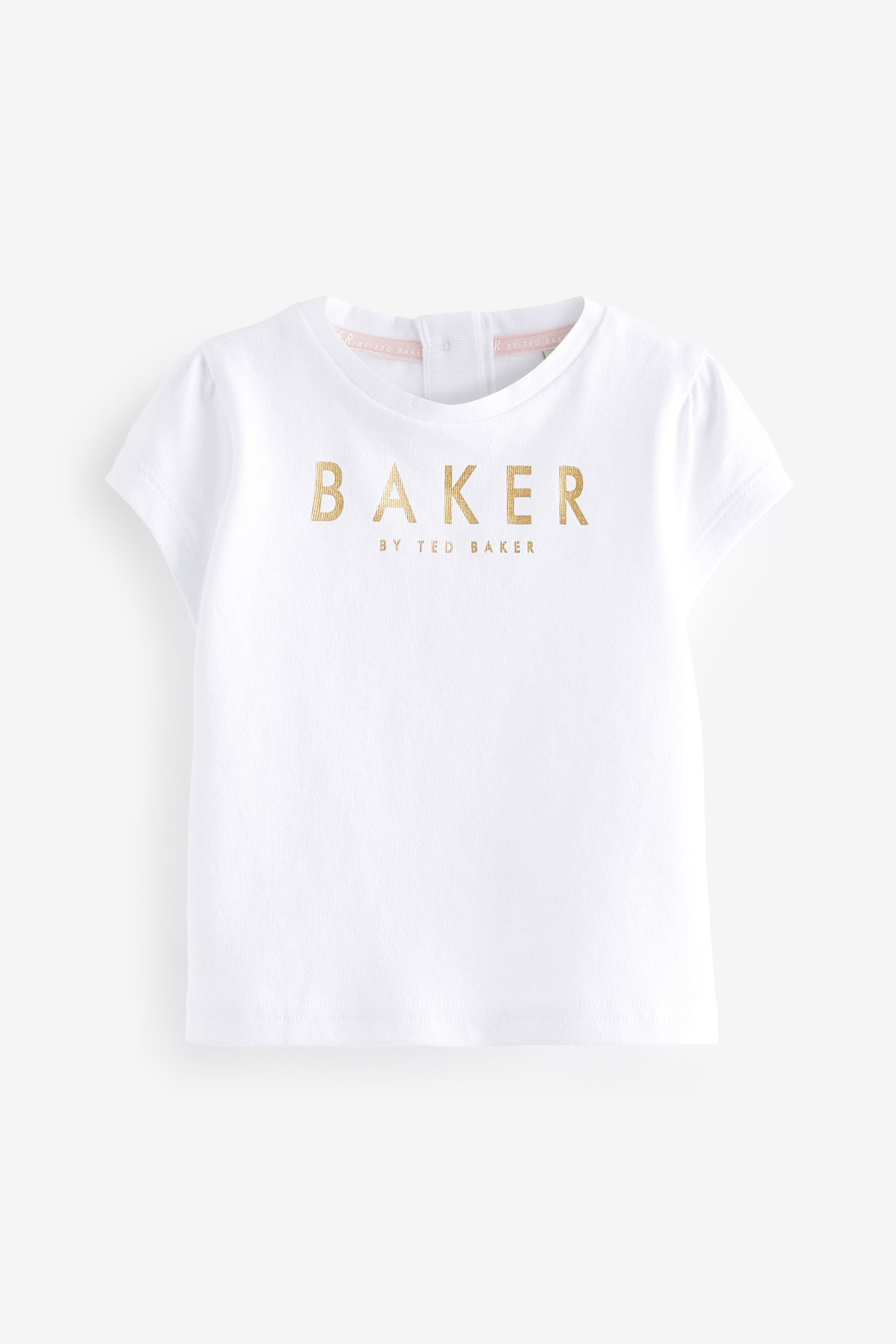 Baker by Ted Baker T-Shirt And Embroidered Denim Dungarees Set