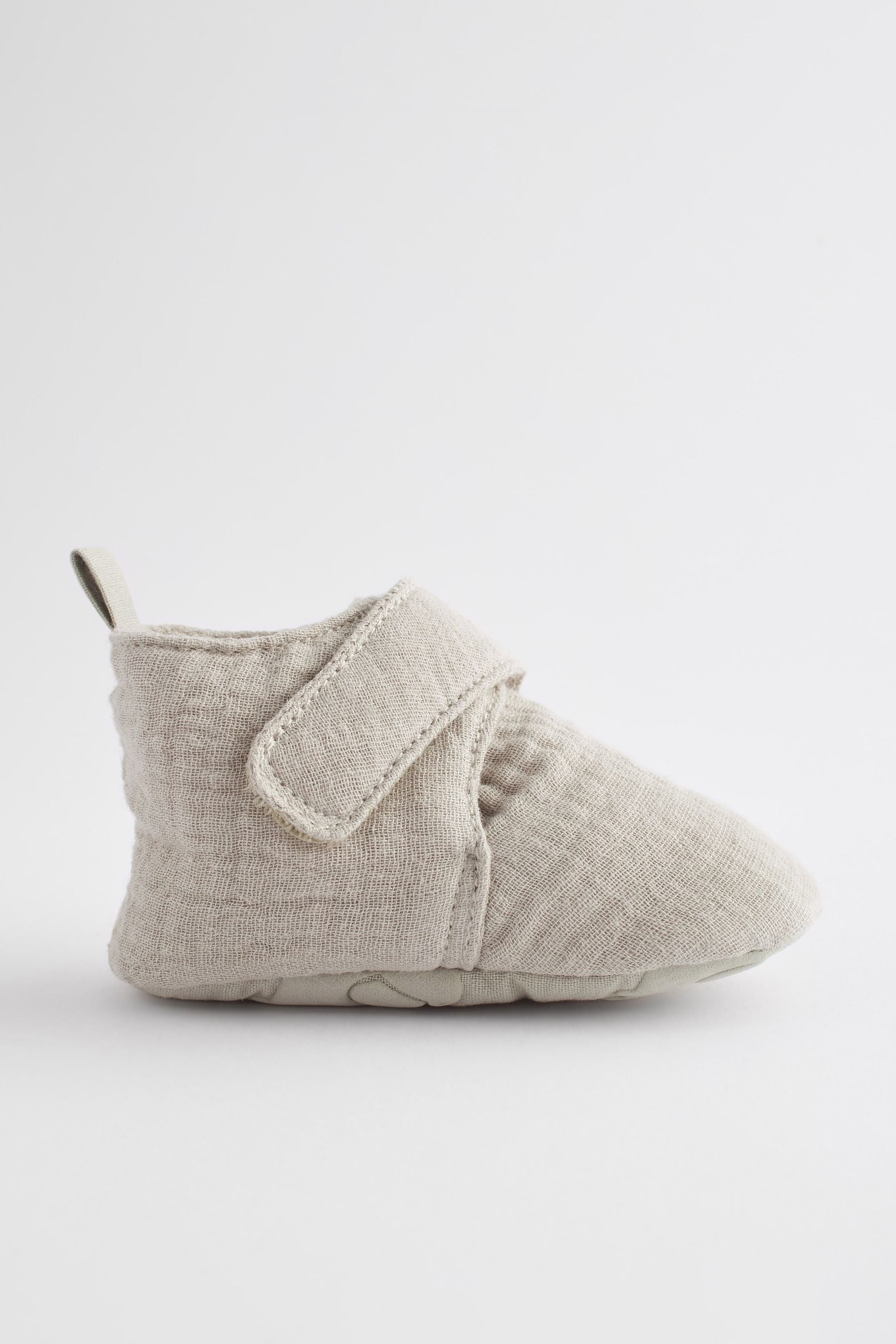 Neutral Muslin Wrap Baby Boots (0-2mths)