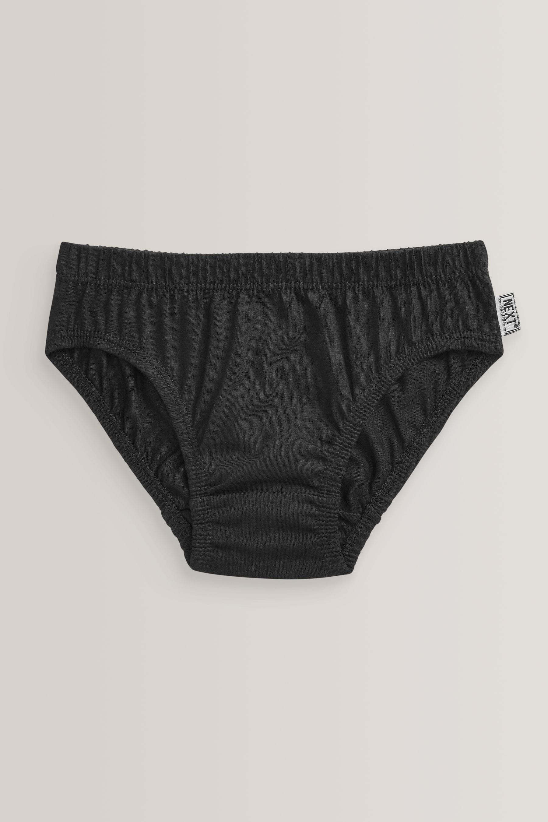 Black/Grey 100% Cotton Briefs 7 Pack (1.5-16yrs)