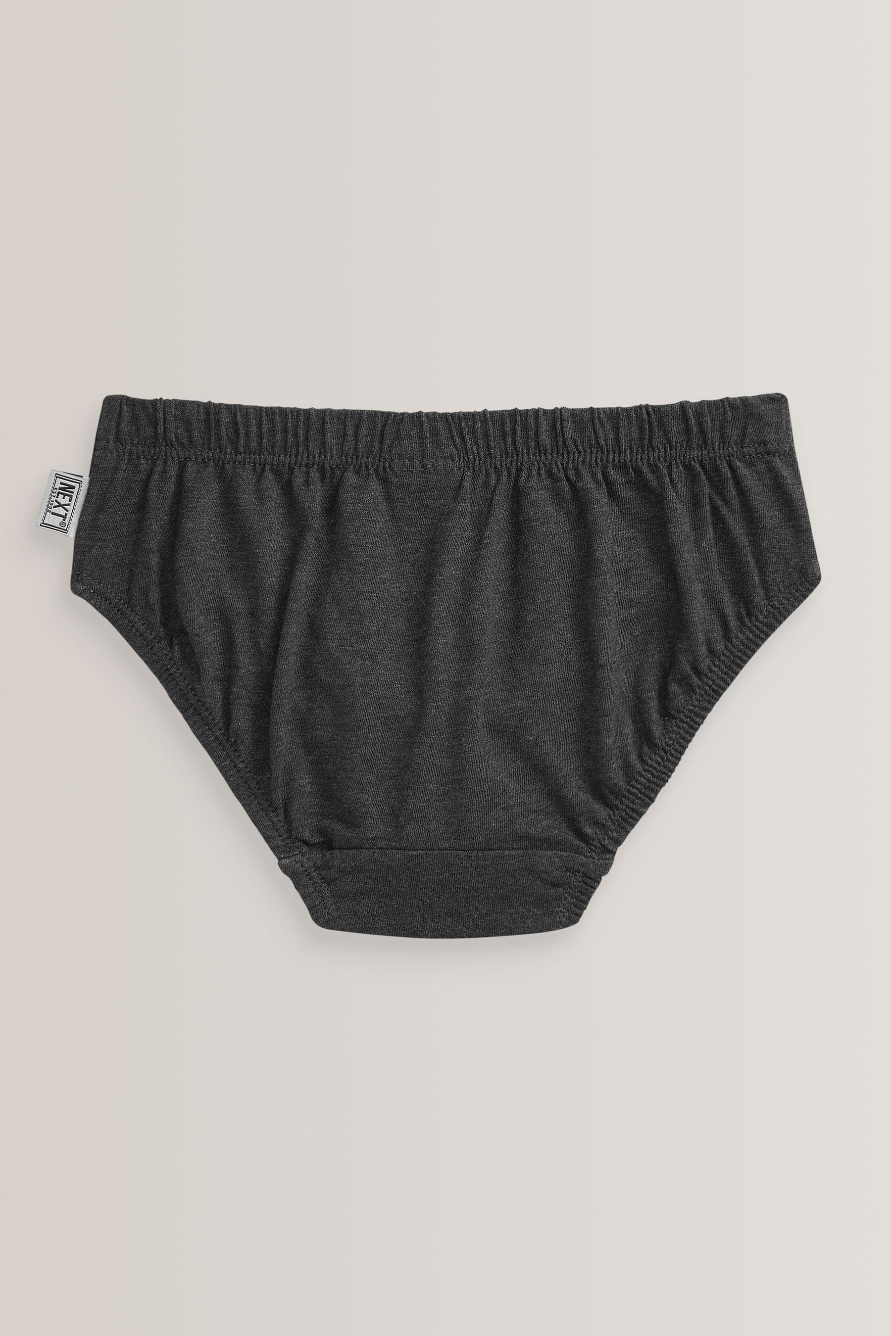 Black/Grey 100% Cotton Briefs 7 Pack (1.5-16yrs)