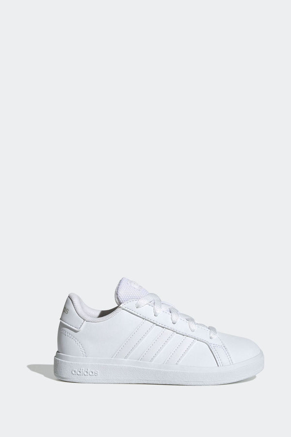 adidas White Grand Court Lace-Up Trainers