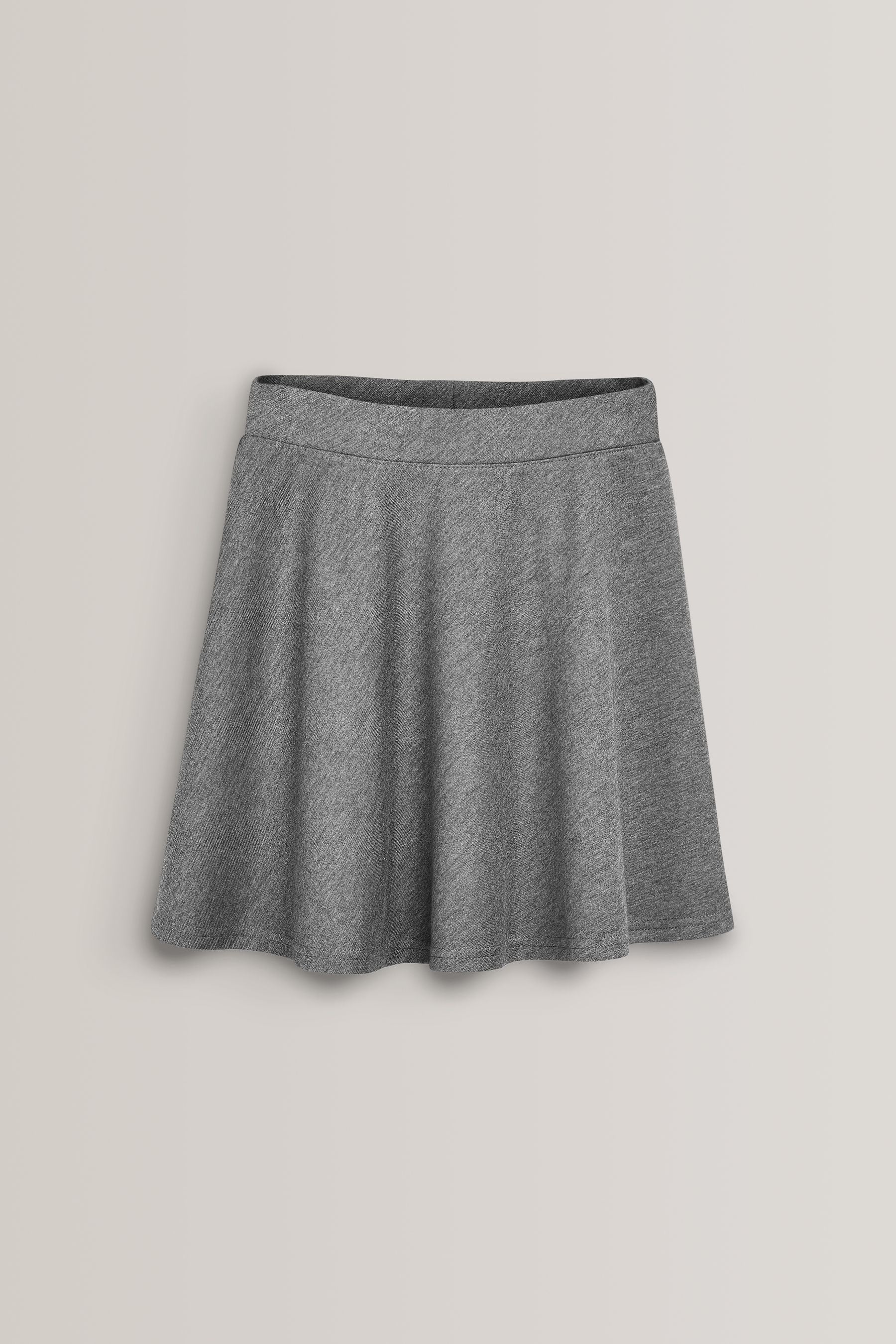 Dark Grey Regular Length Jersey Stretch Pull-On School Skater Skirt (3-17yrs)