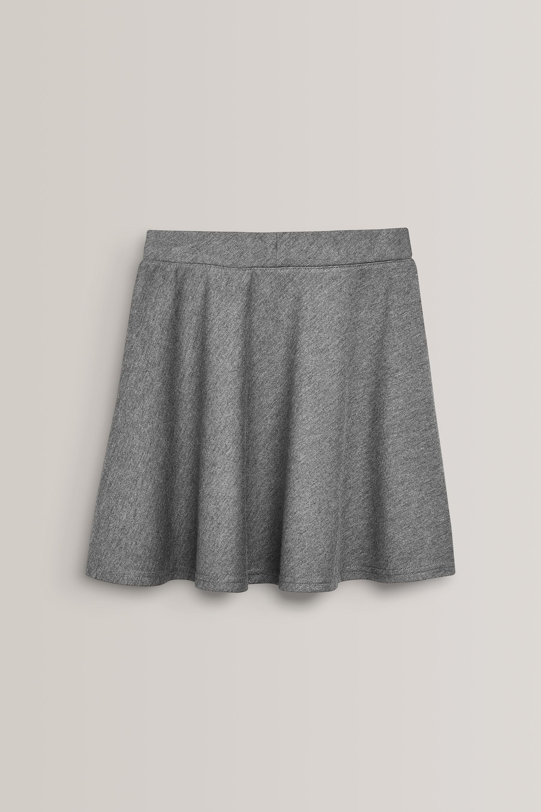 Dark Grey Regular Length Jersey Stretch Pull-On School Skater Skirt (3-17yrs)