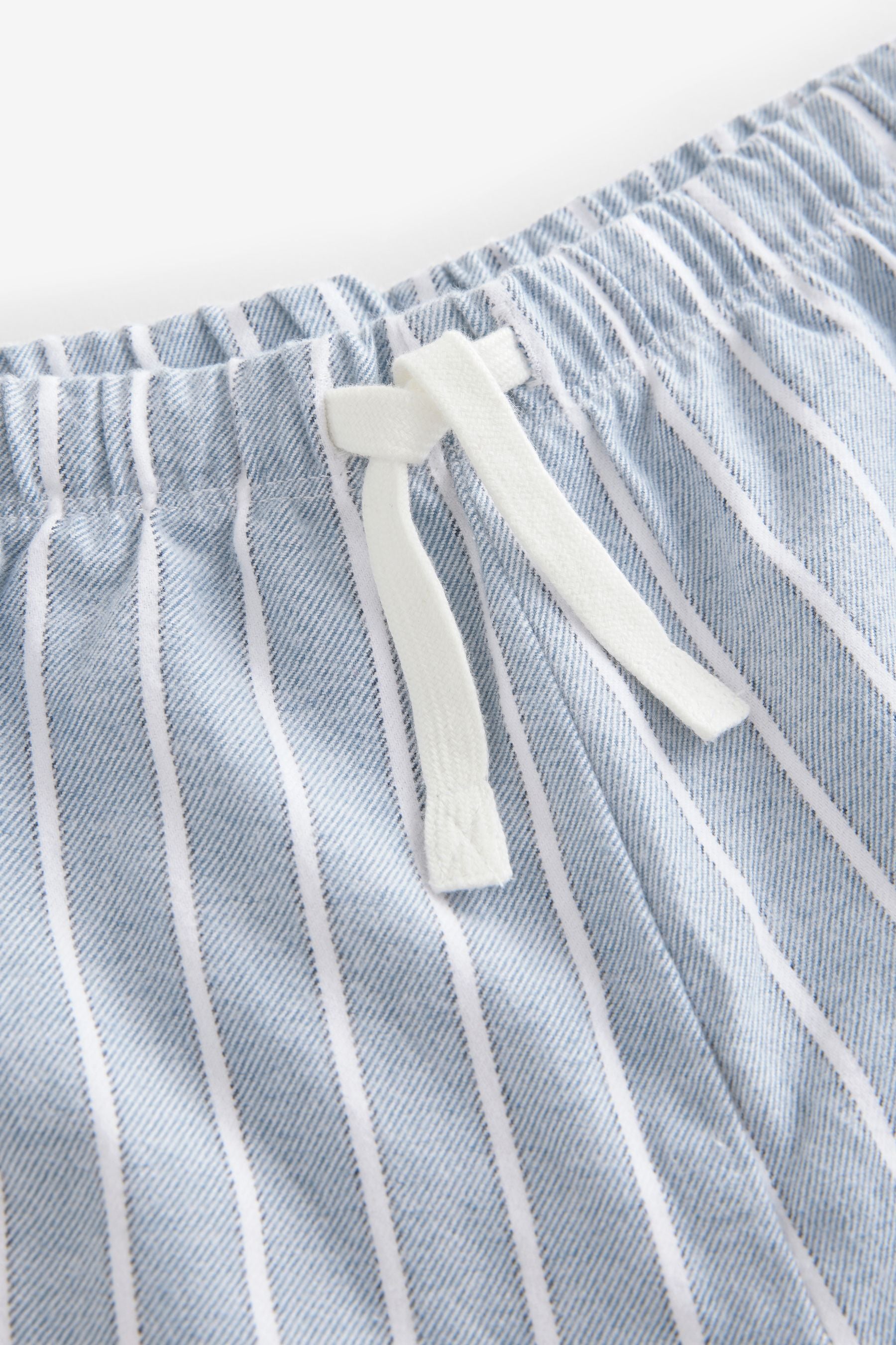 Blue Stripe Single Woven 100% Cotton Pyjamas (3-16yrs)