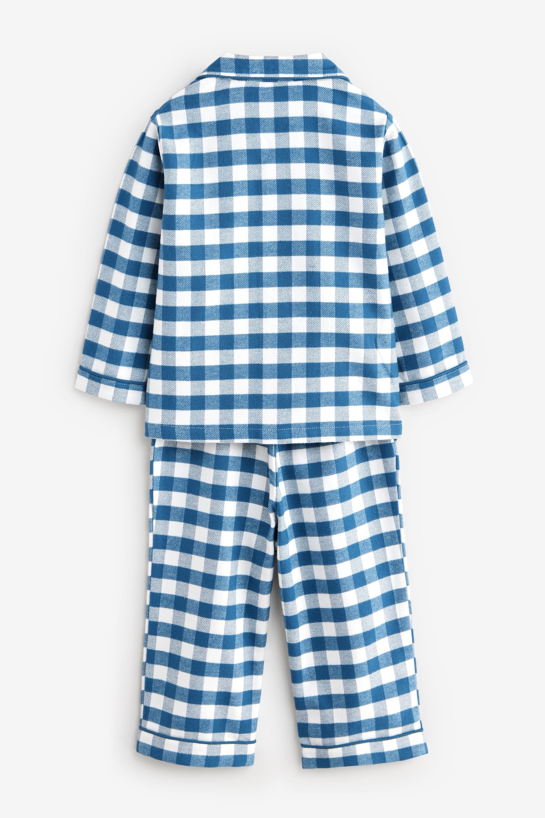 Blue/White Check Button Down Pyjamas (9mths-8yrs)