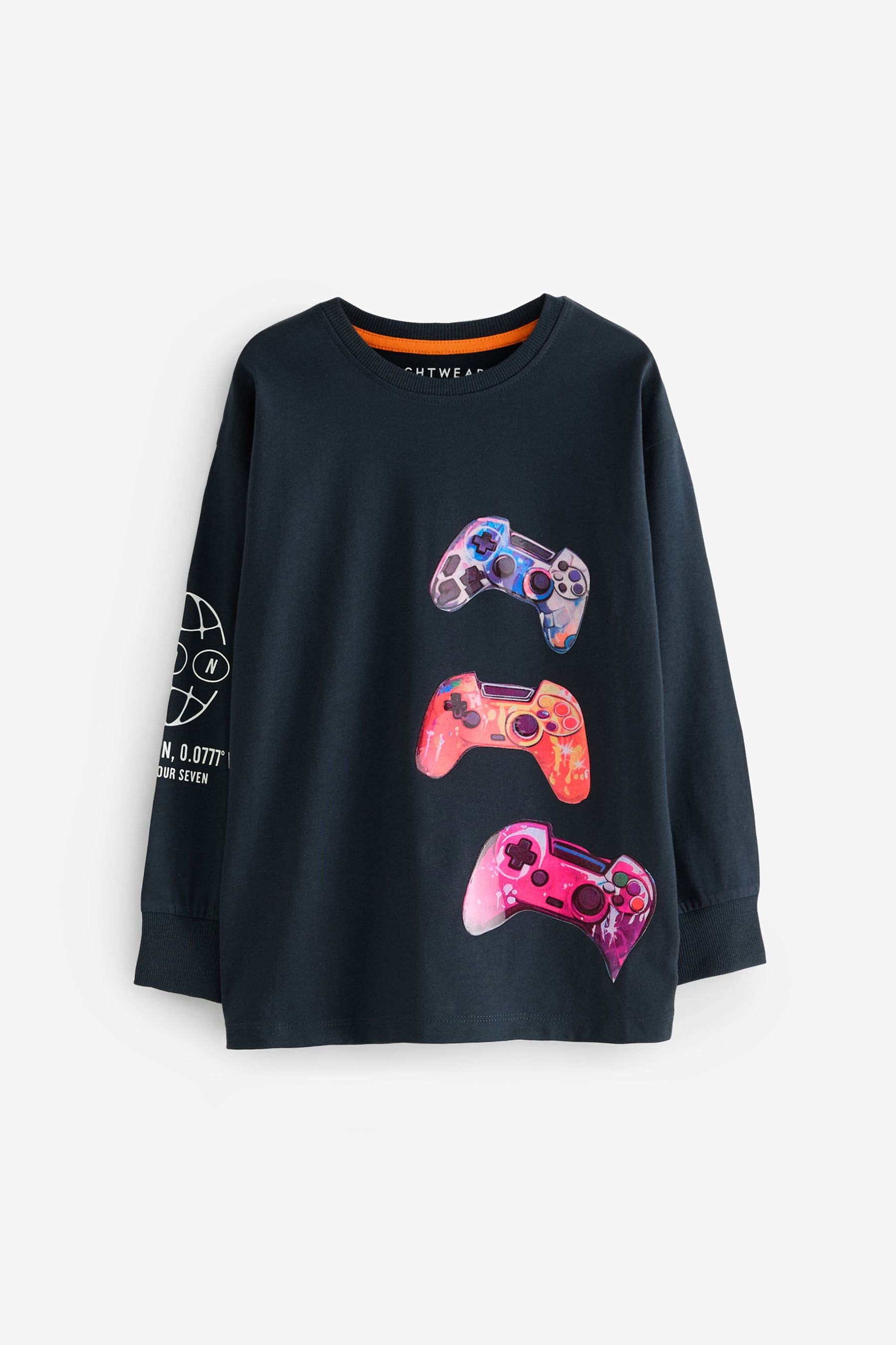 Black/Pink Game Controller 100% Cotton Long Sleeve Pyjamas 2 Pack (3-16yrs)