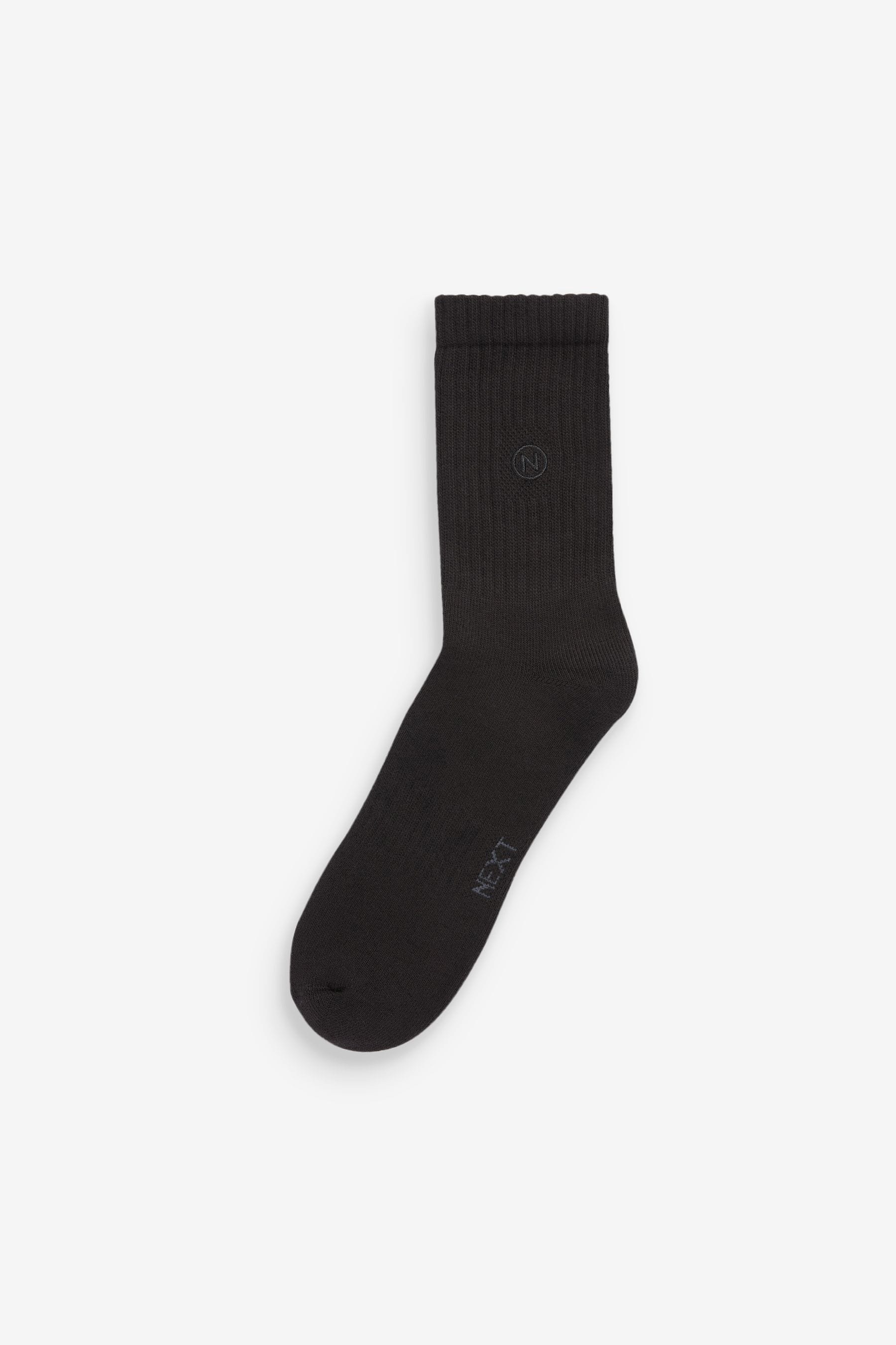 Black 4 Pack Cushioned Sole Sports Socks