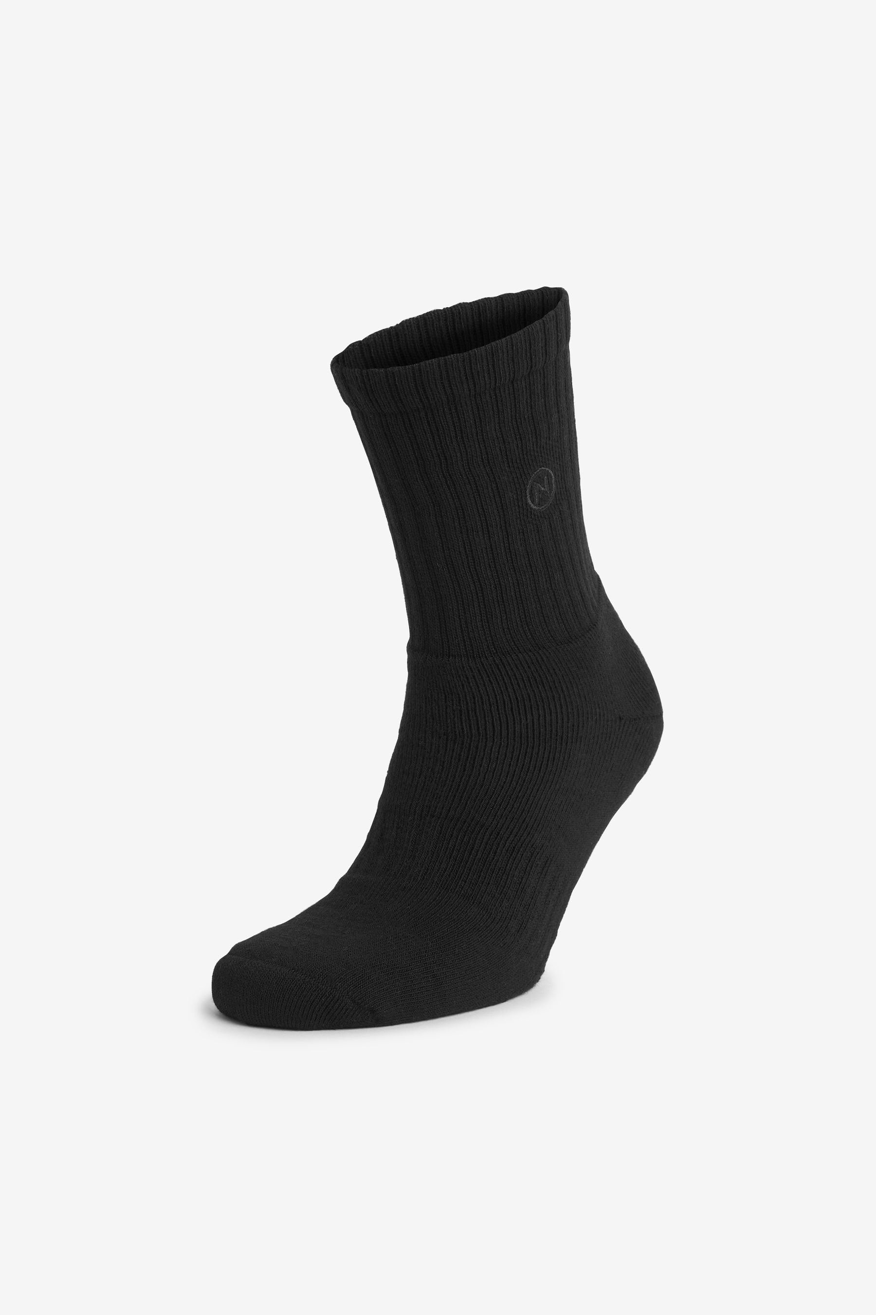 Black 4 Pack Cushioned Sole Sports Socks