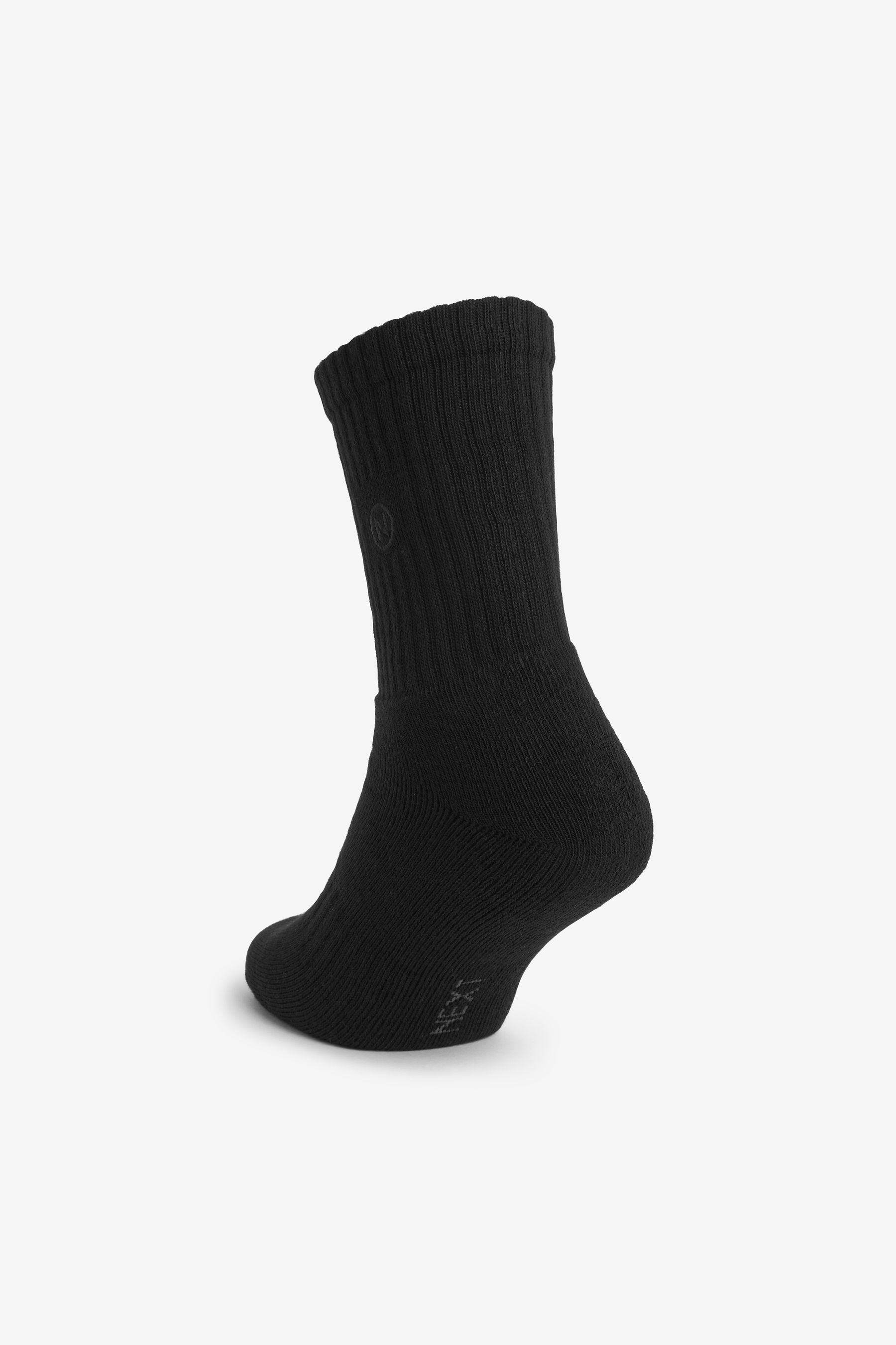 Black 4 Pack Cushioned Sole Sports Socks