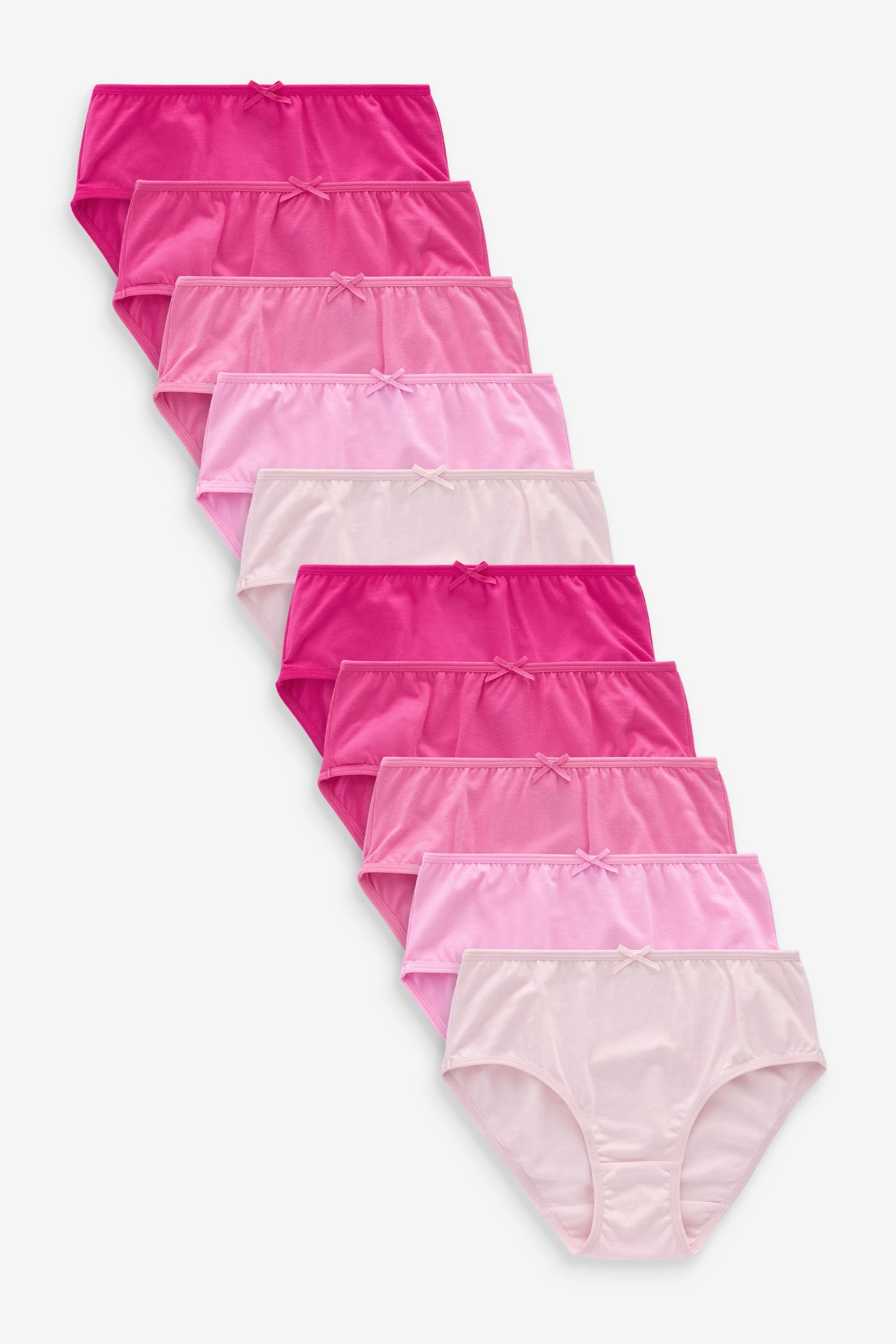 Pink Briefs 10 Pack (1.5-16yrs)