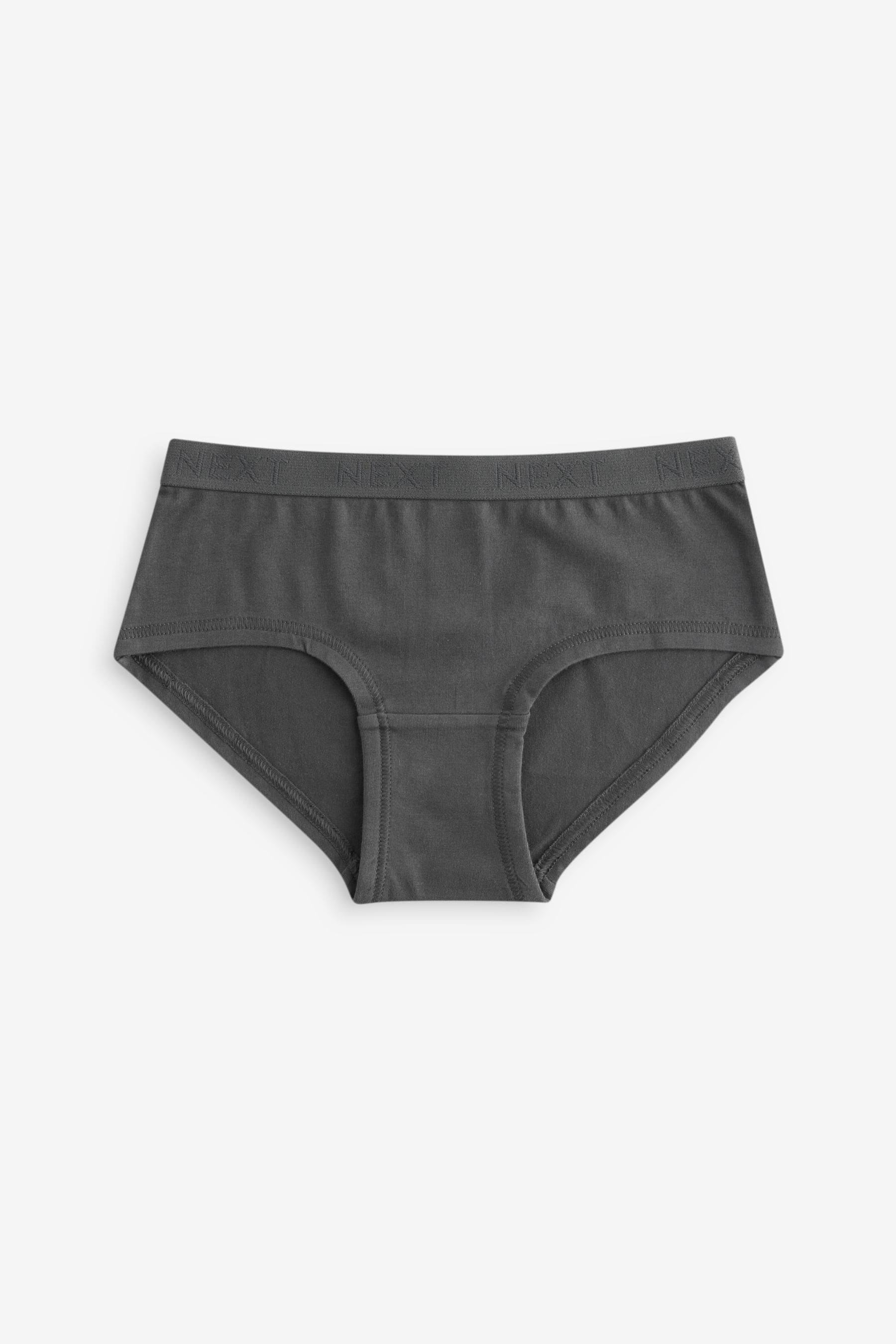 White/Charcoal Grey/Oatmeal Hipster Briefs 5 Pack (2-16yrs)