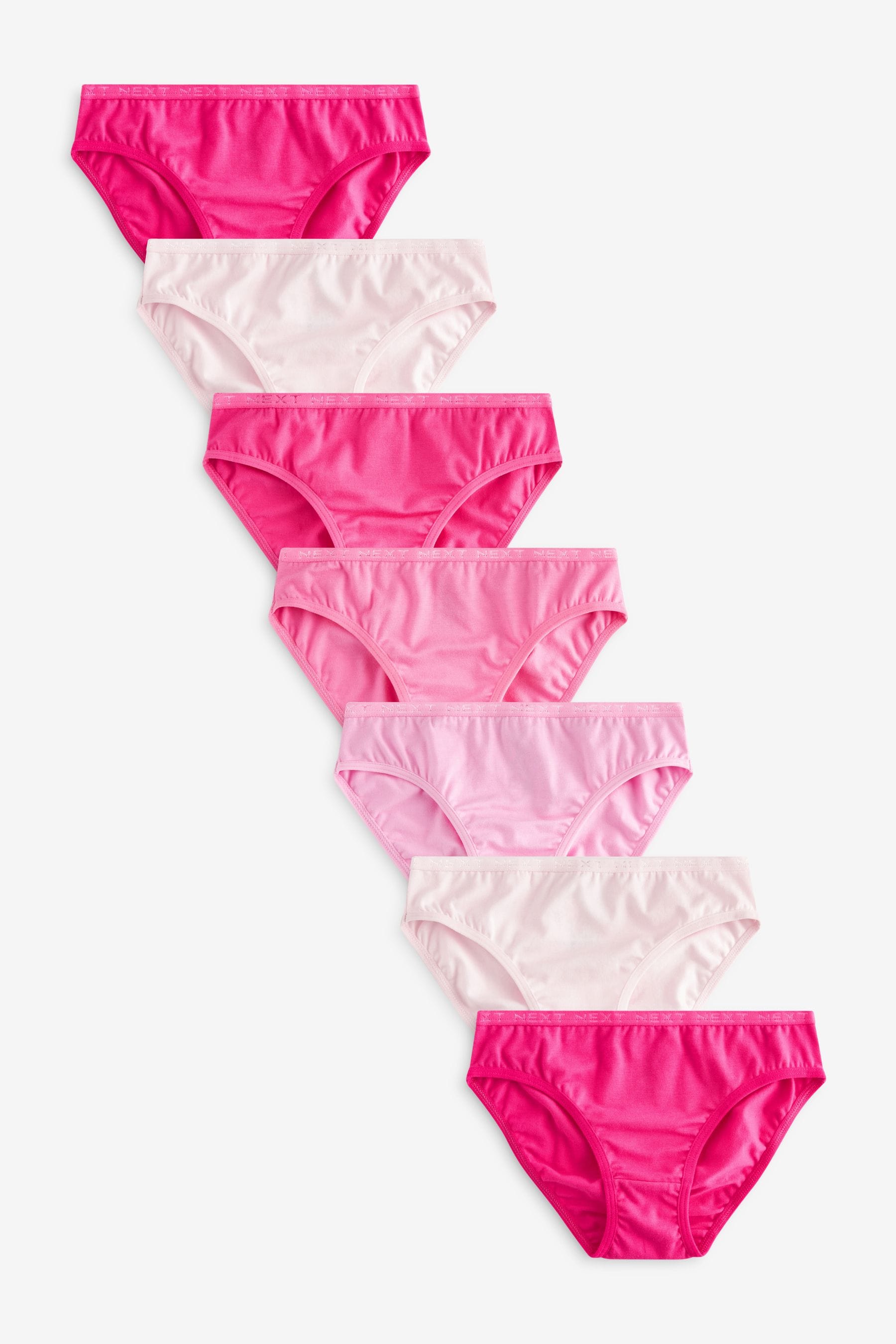 Bright Pink Bikini Briefs 7 Pack (5-16yrs)