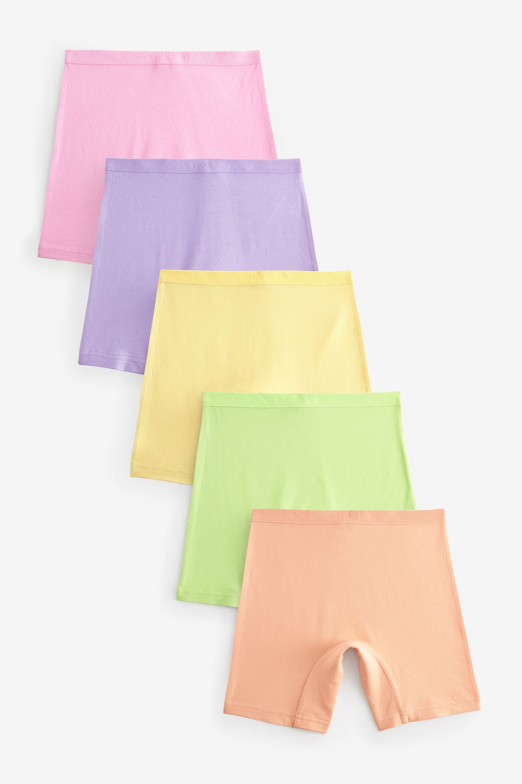 Multi Pastel Long Leg Shorts 5 Pack (2-16yrs)