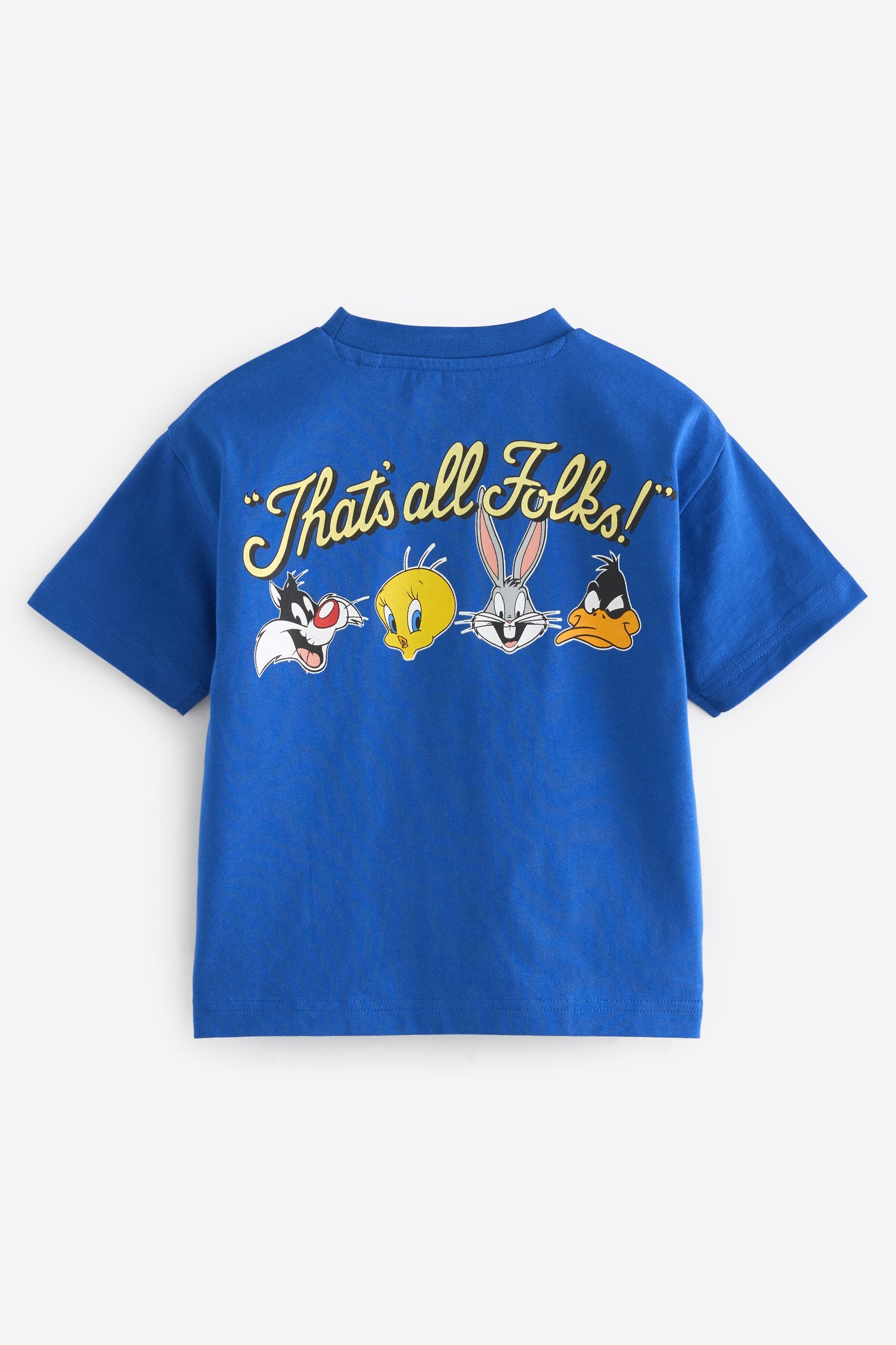 Cobalt Blue Looney Tunes Short Sleeve 100% Cotton T-Shirt (3mths-8yrs)