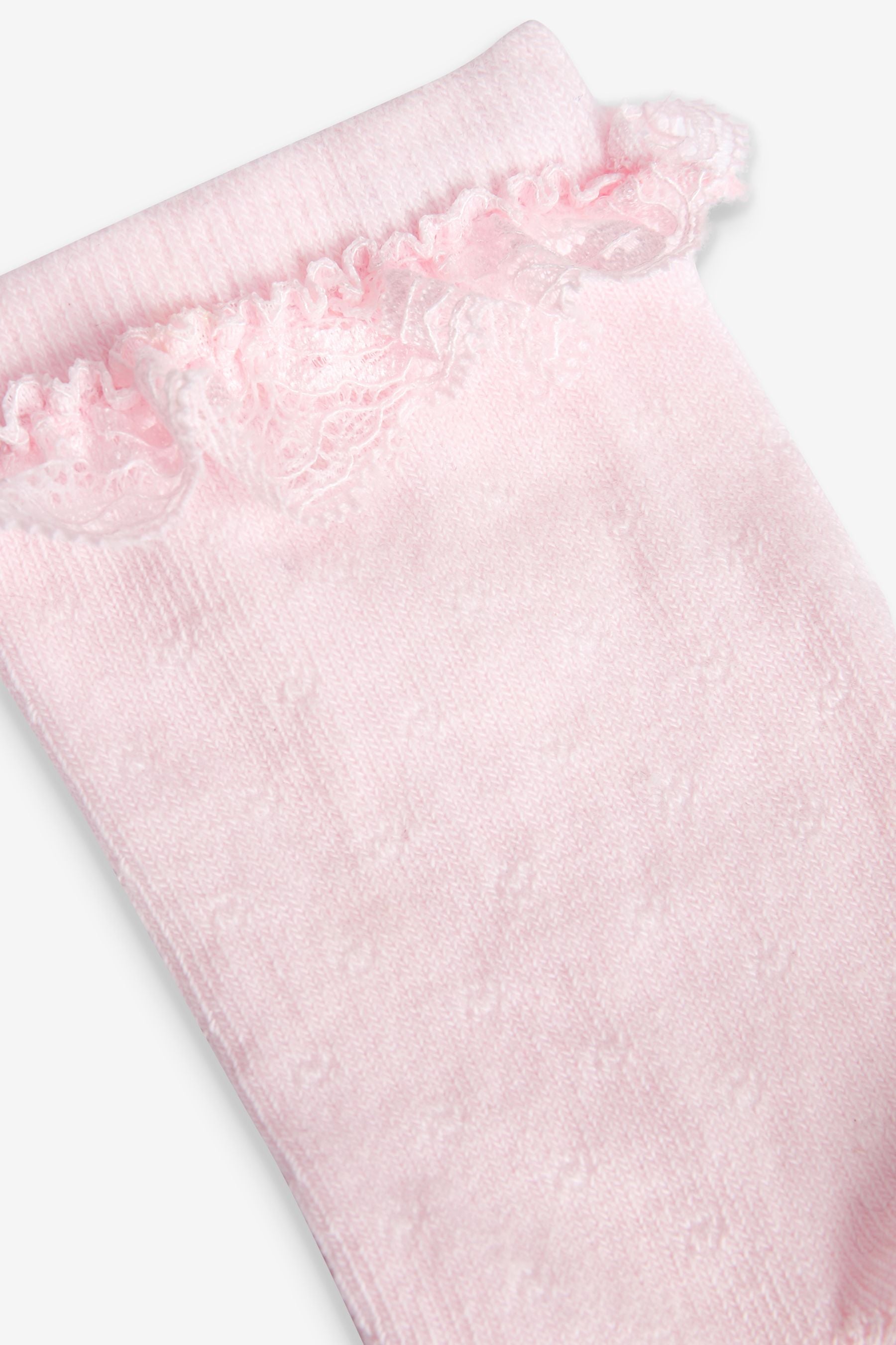 Pink 2 Pack Cotton Rich Ruffle Ankle Socks