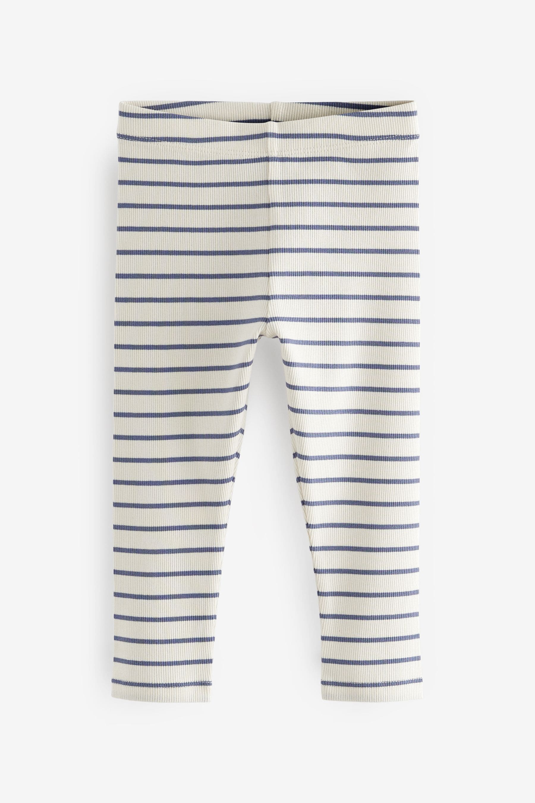 Navy Ribbed Leggings 5 Pack (3mths-7yrs)