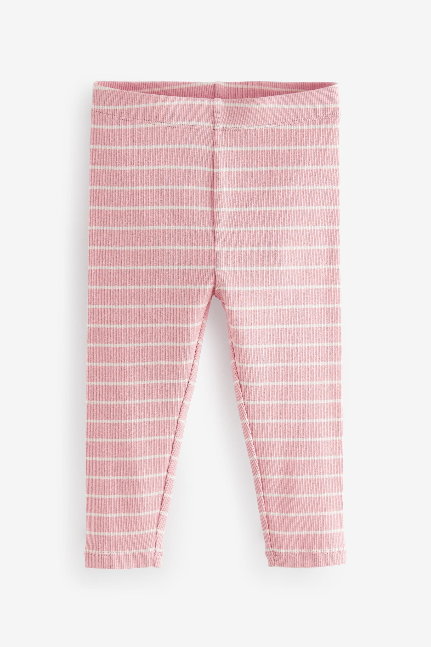 Pink Ribbed Leggings 5 Pack (3mths-7yrs)