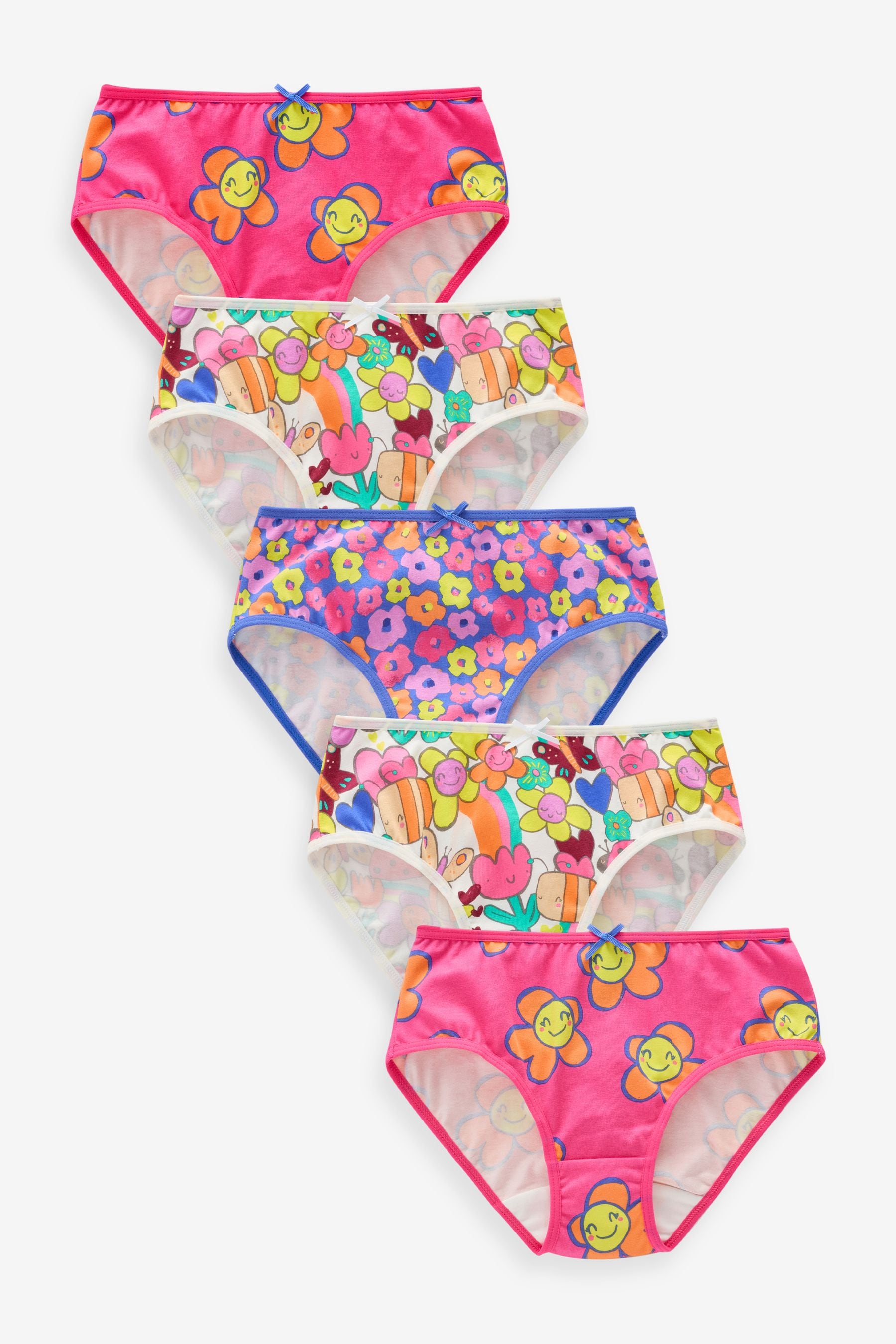 Blue/Pink Character 5 Pack Briefs (1.5-12yrs)