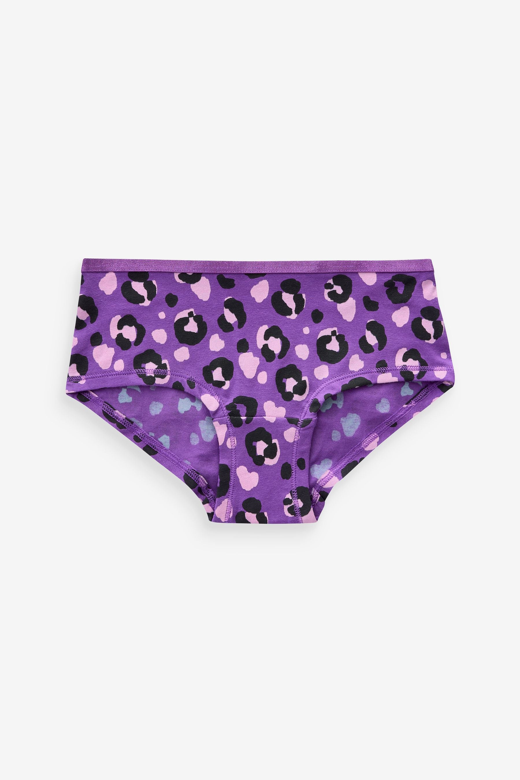 Pink/Purple Animal Print Hipsters 7 Pack (2-16yrs)