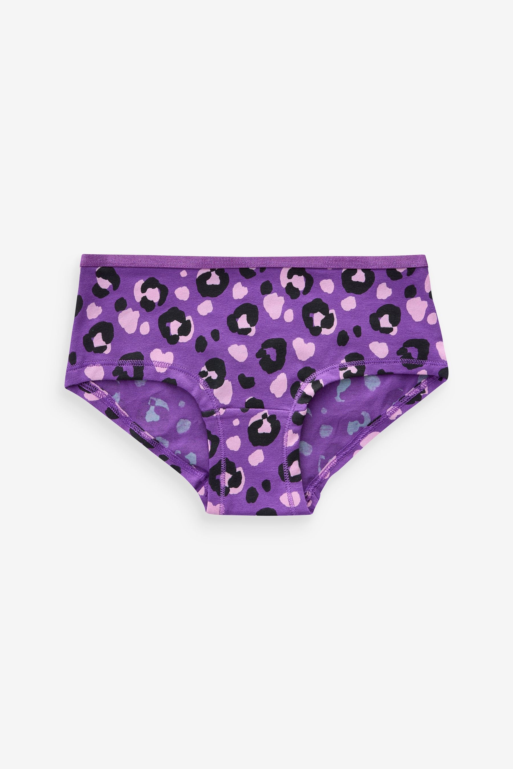 Pink/Purple Animal Print Hipsters 7 Pack (2-16yrs)