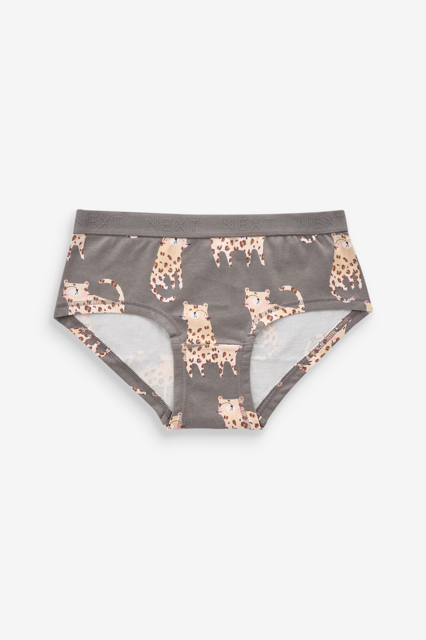 Pink/Brown Animal Print Hipsters 7 Pack (2-16yrs)