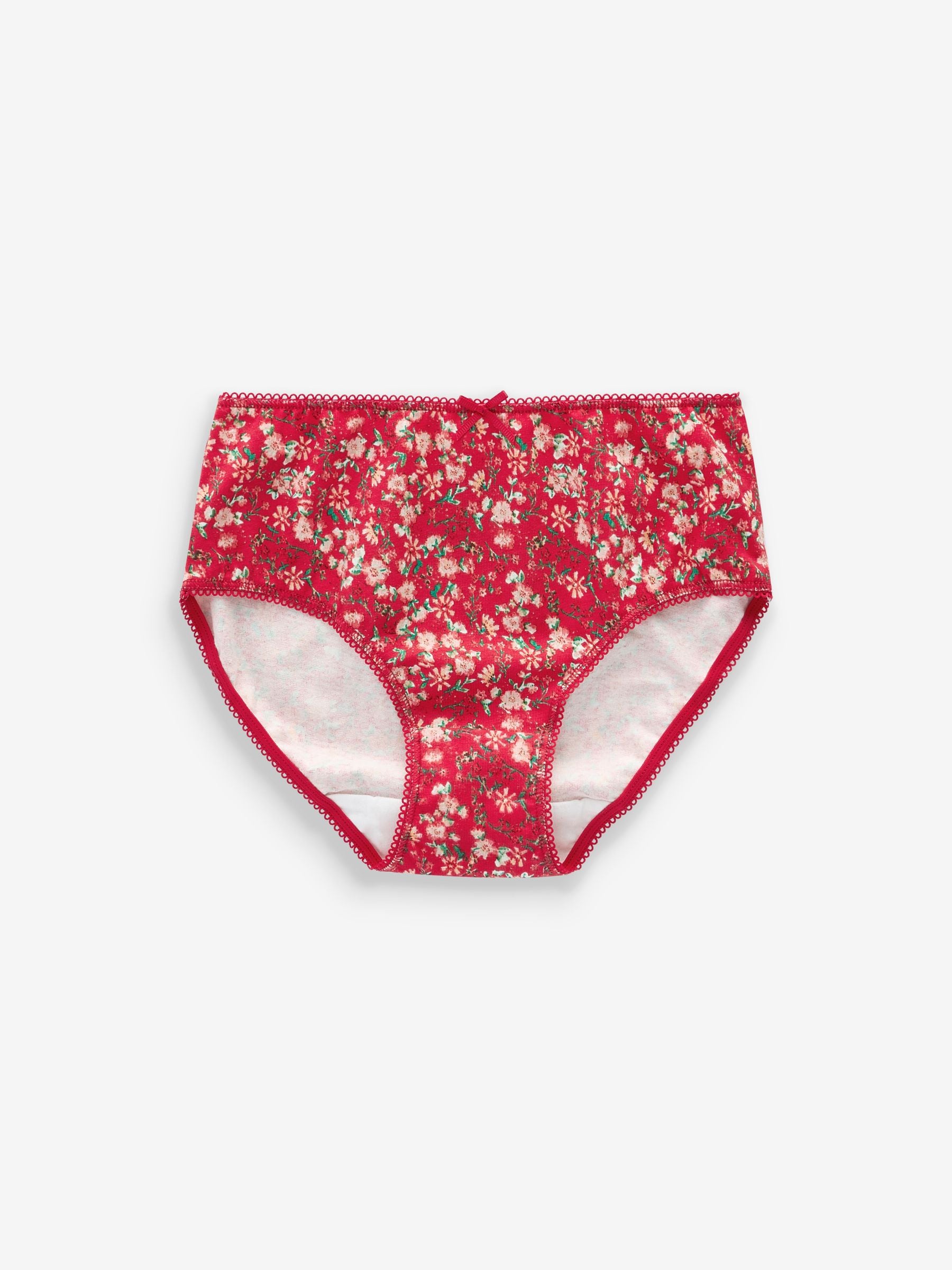 Red/Cream Print Briefs 7 Pack (1.5-12yrs)