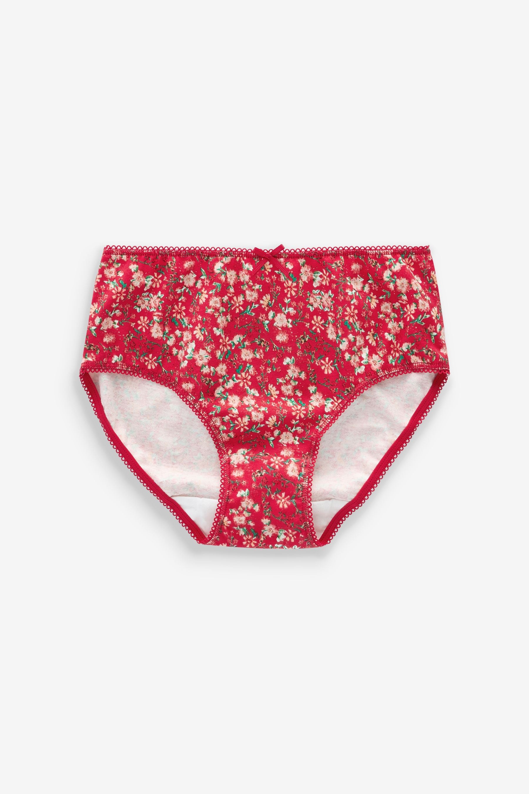 Red/Cream Print Briefs 7 Pack (1.5-16yrs)