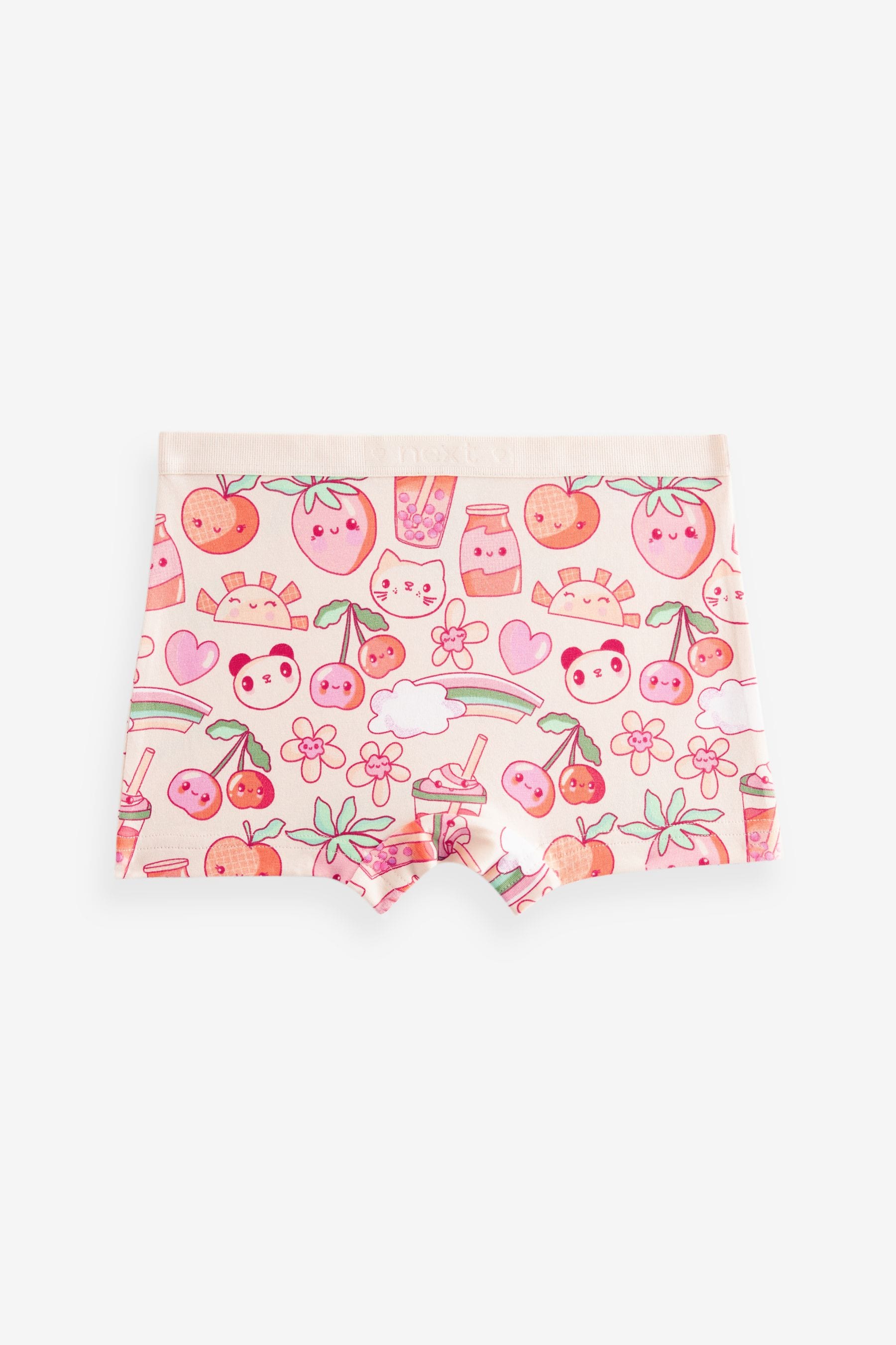 Pink Panda Stampy Short Briefs 5 Pack (2-16yrs)