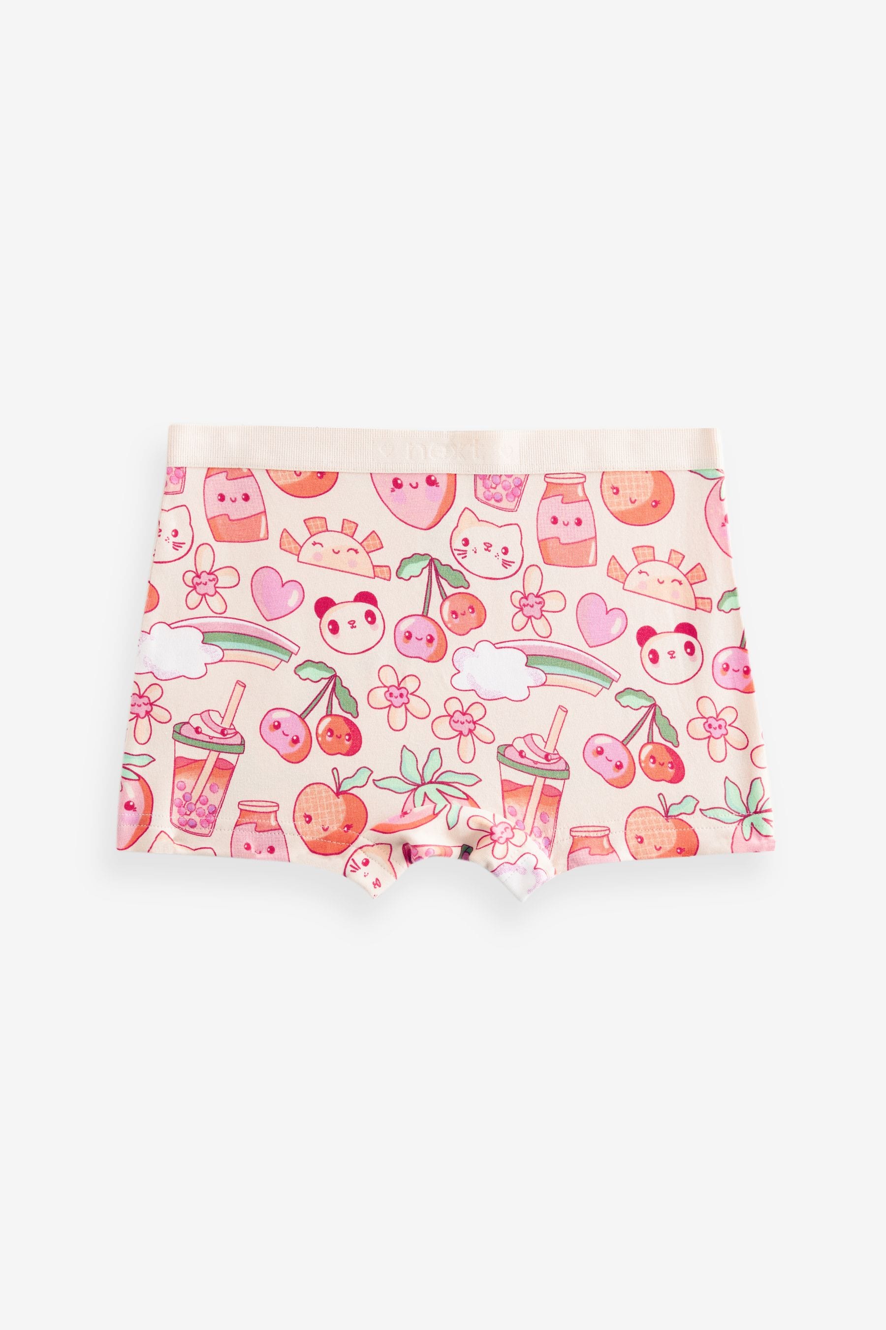 Pink Panda Stampy Short Briefs 5 Pack (2-16yrs)