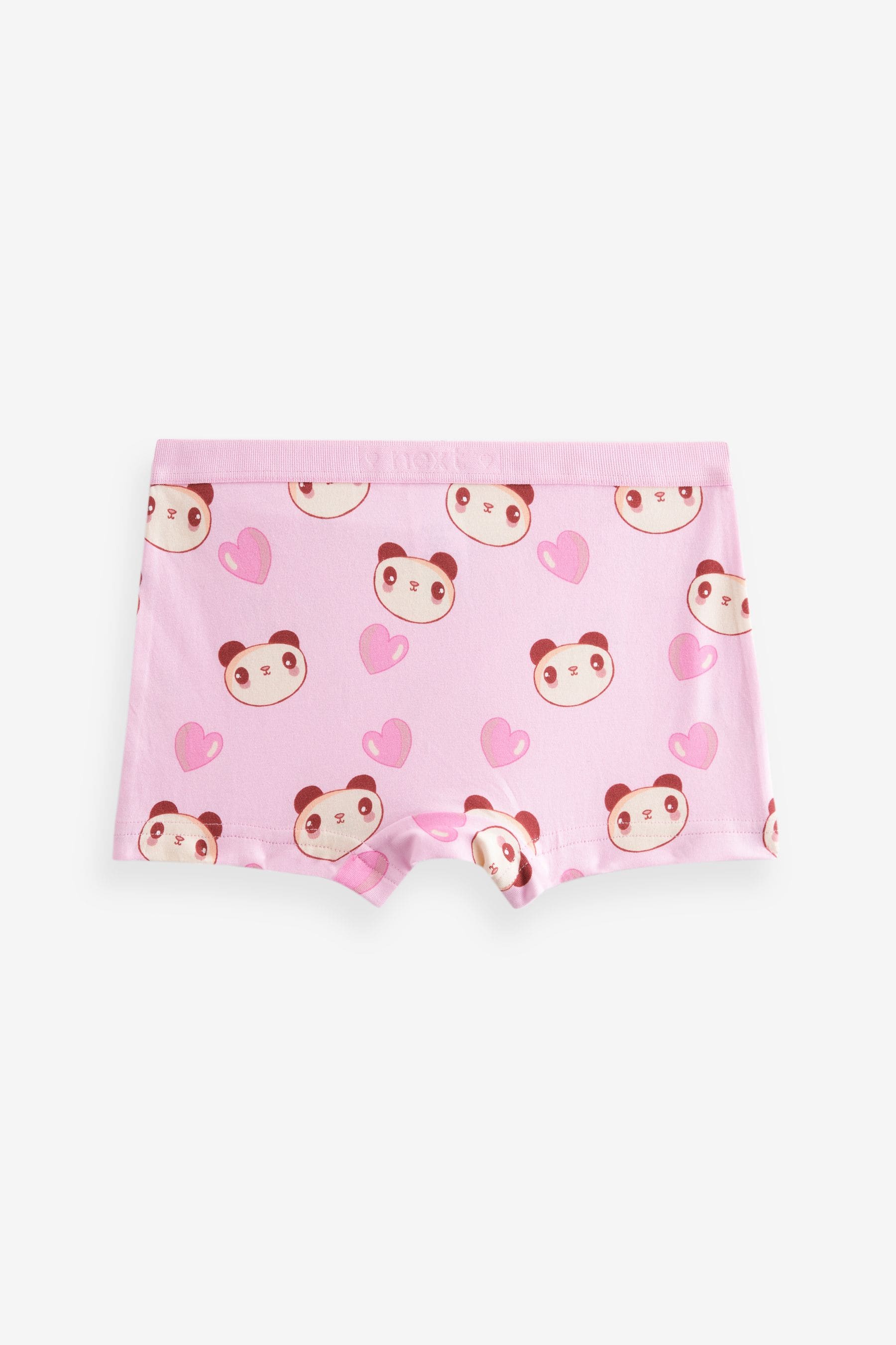 Pink Panda Stampy Short Briefs 5 Pack (2-16yrs)