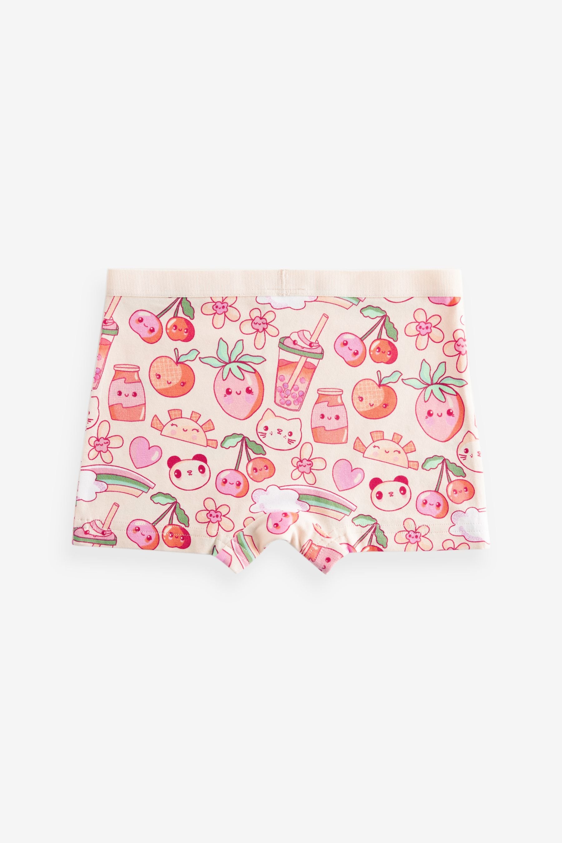 Pink Panda Stampy Short Briefs 5 Pack (2-16yrs)