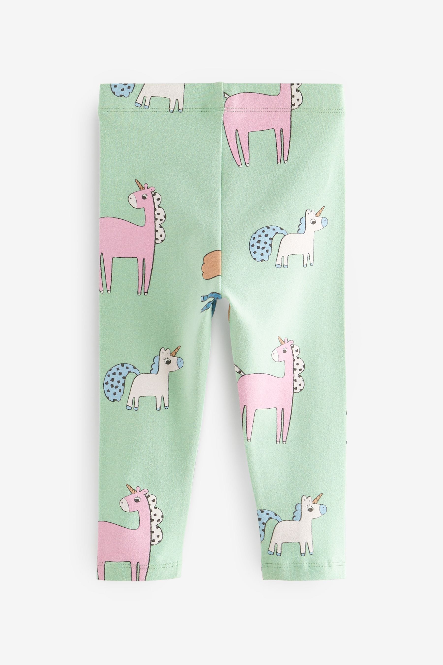 Blue Printed Leggings 4 Pack (3mths-7yrs)