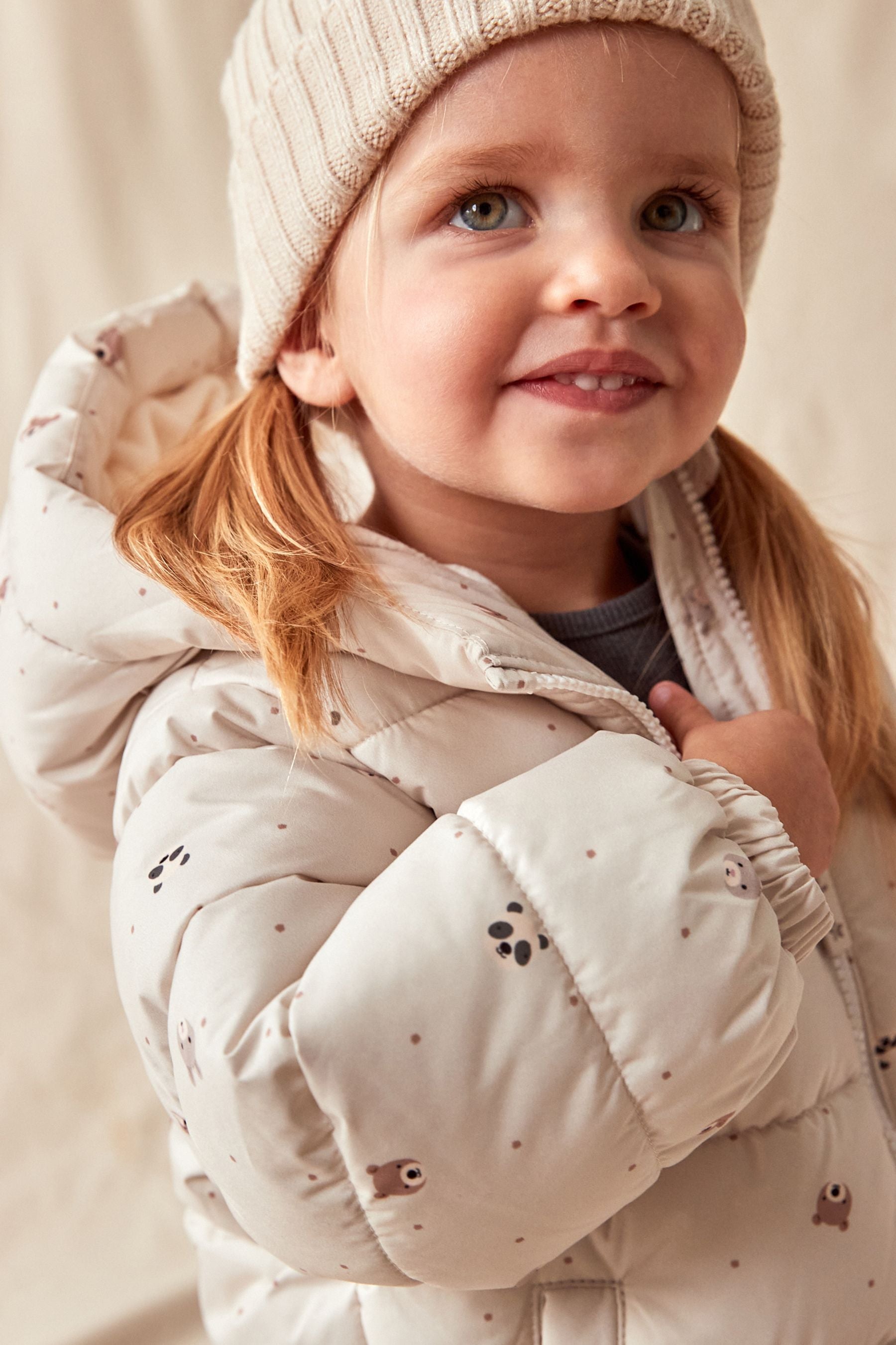 Neutral Shower Resistant Padded Coat (3mths-7yrs)