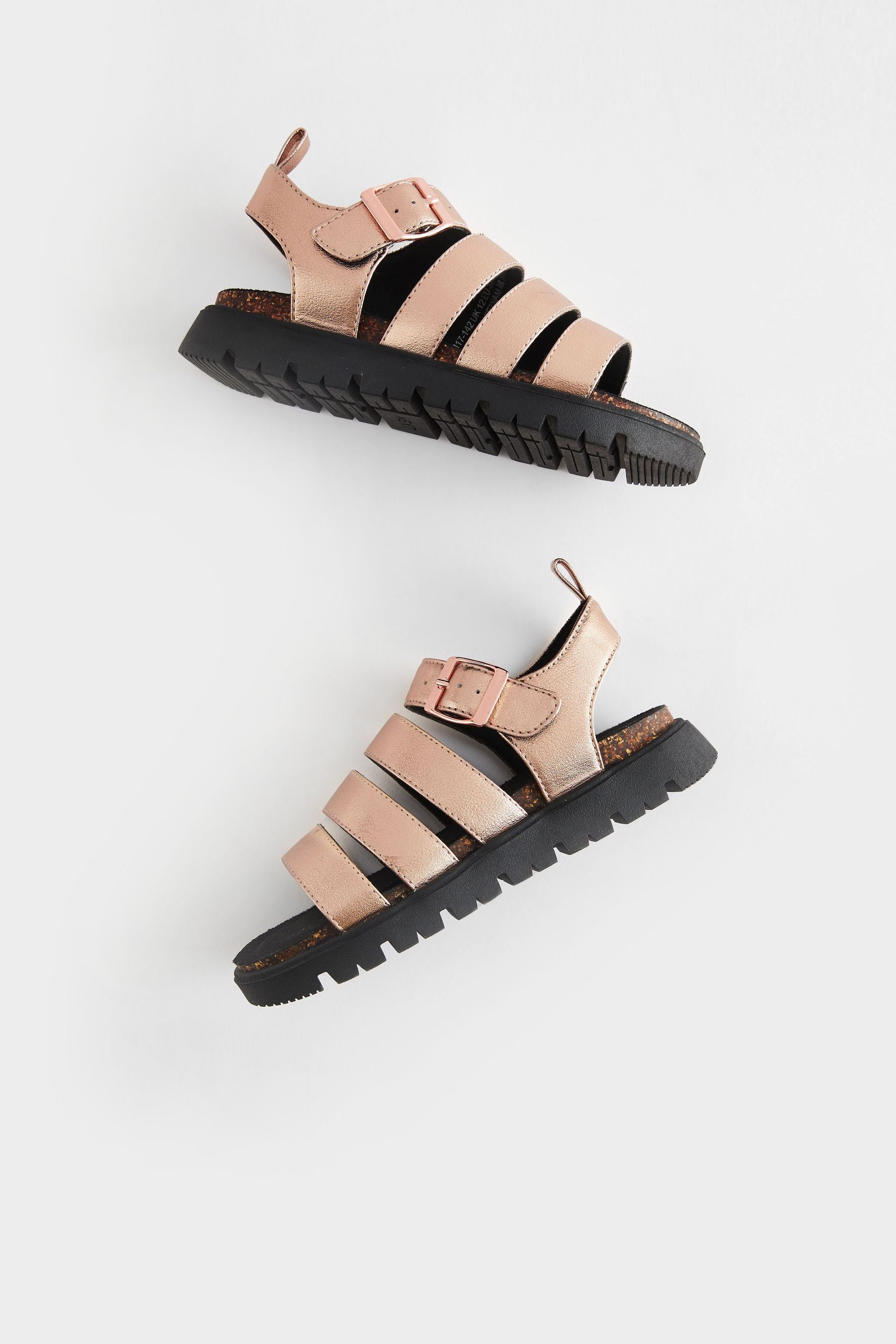 Rose Gold Chunky Corkbed Sandals