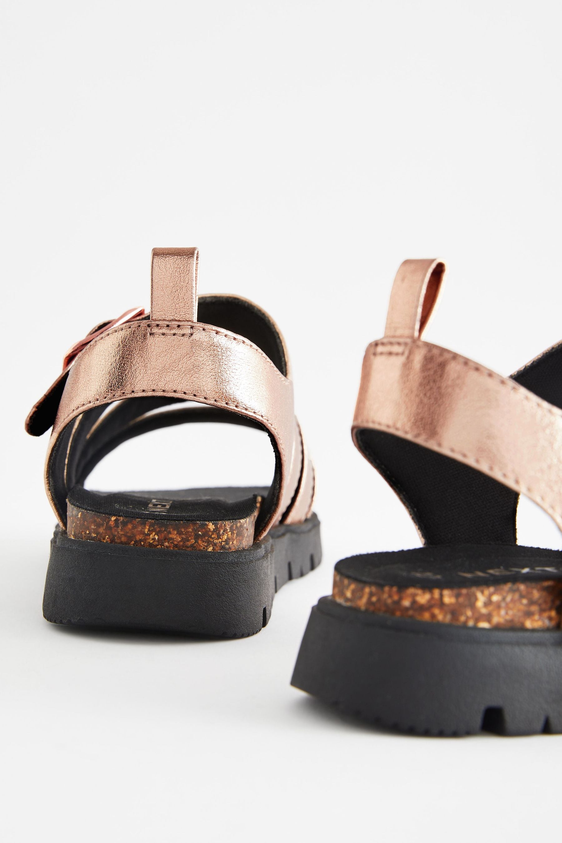 Rose Gold Chunky Corkbed Sandals