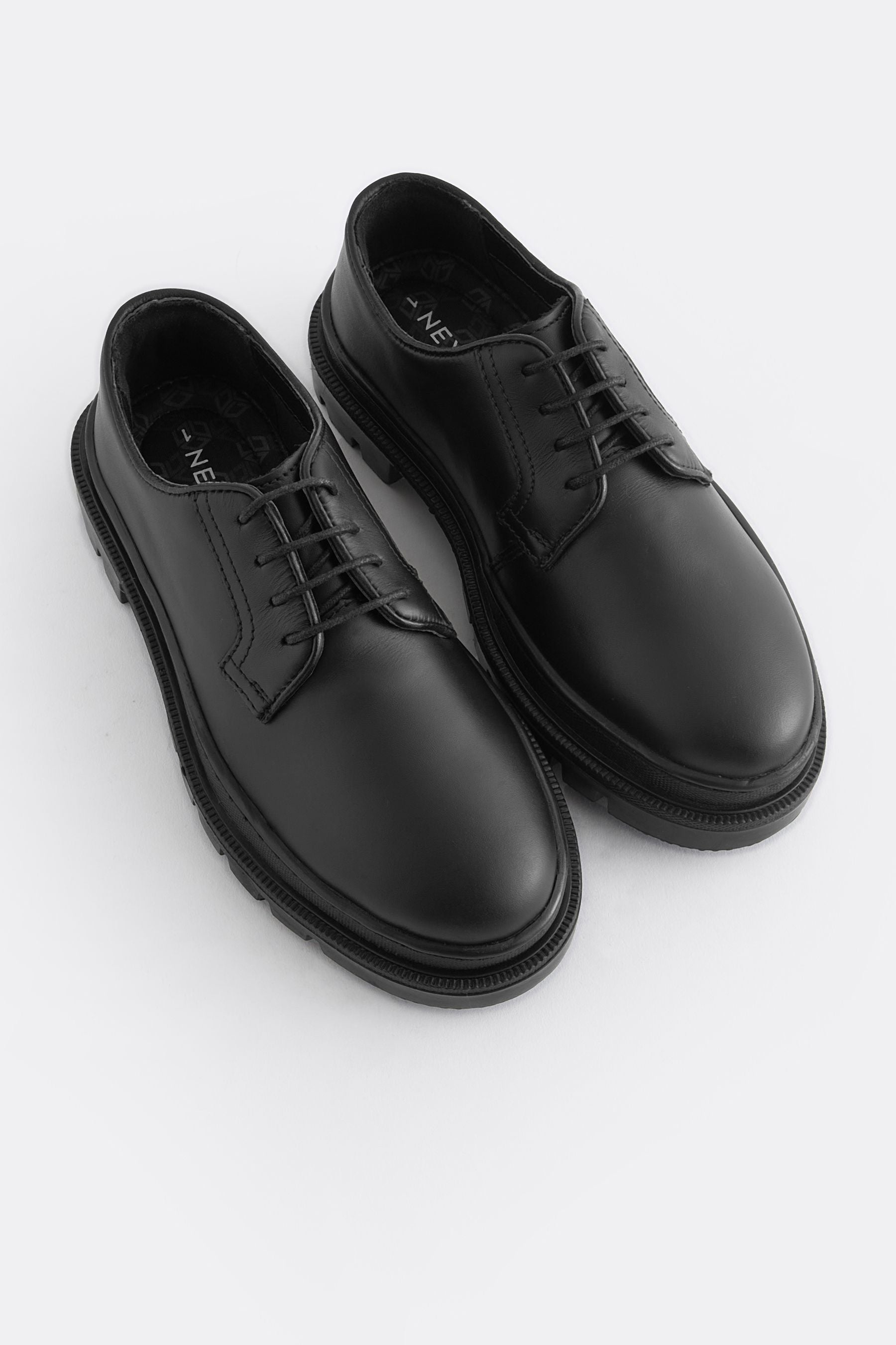 Black Lace Up School Shoes