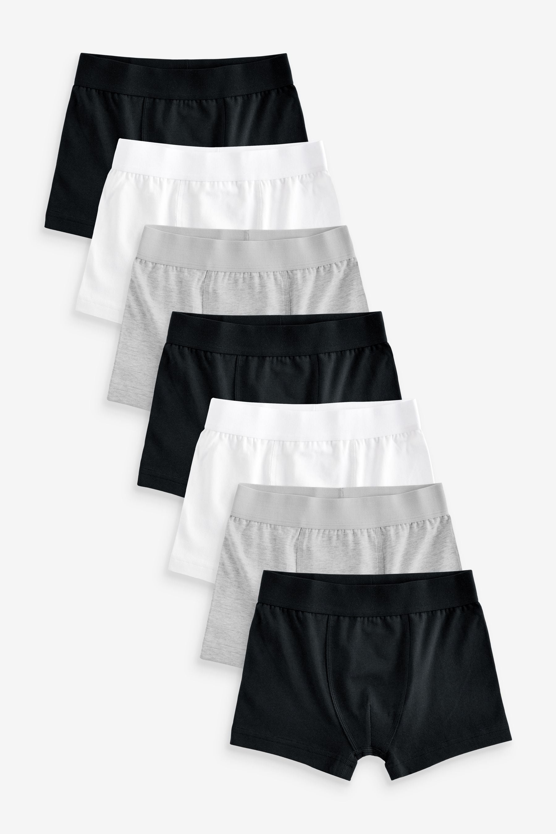 Black/White/Grey Trunks 7 Pack (2-16yrs)