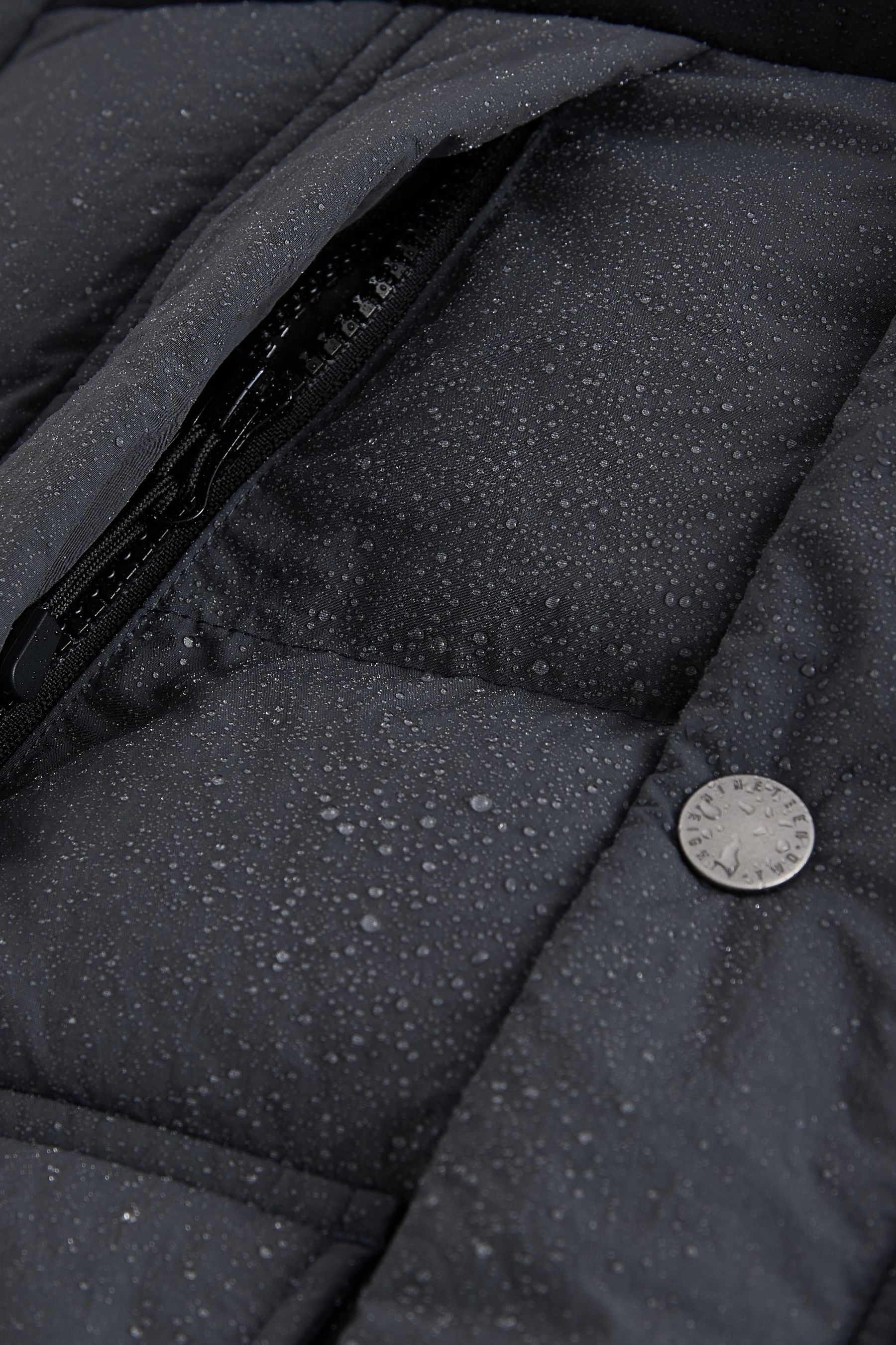 Black/Grey Premium Padded Puffer Coat (3-17yrs)