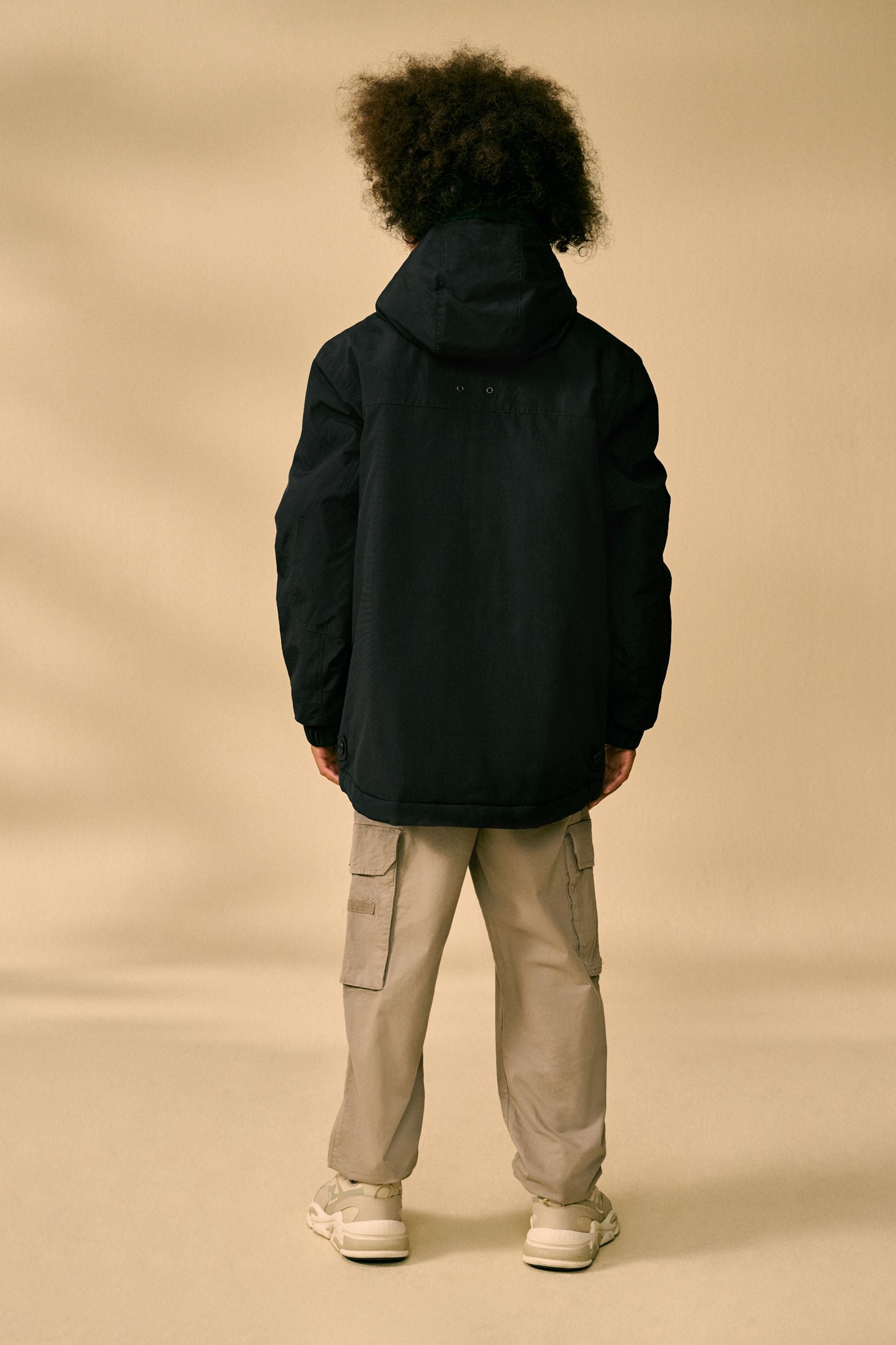 Black 4 Pocket Parka Coat (3-17yrs)