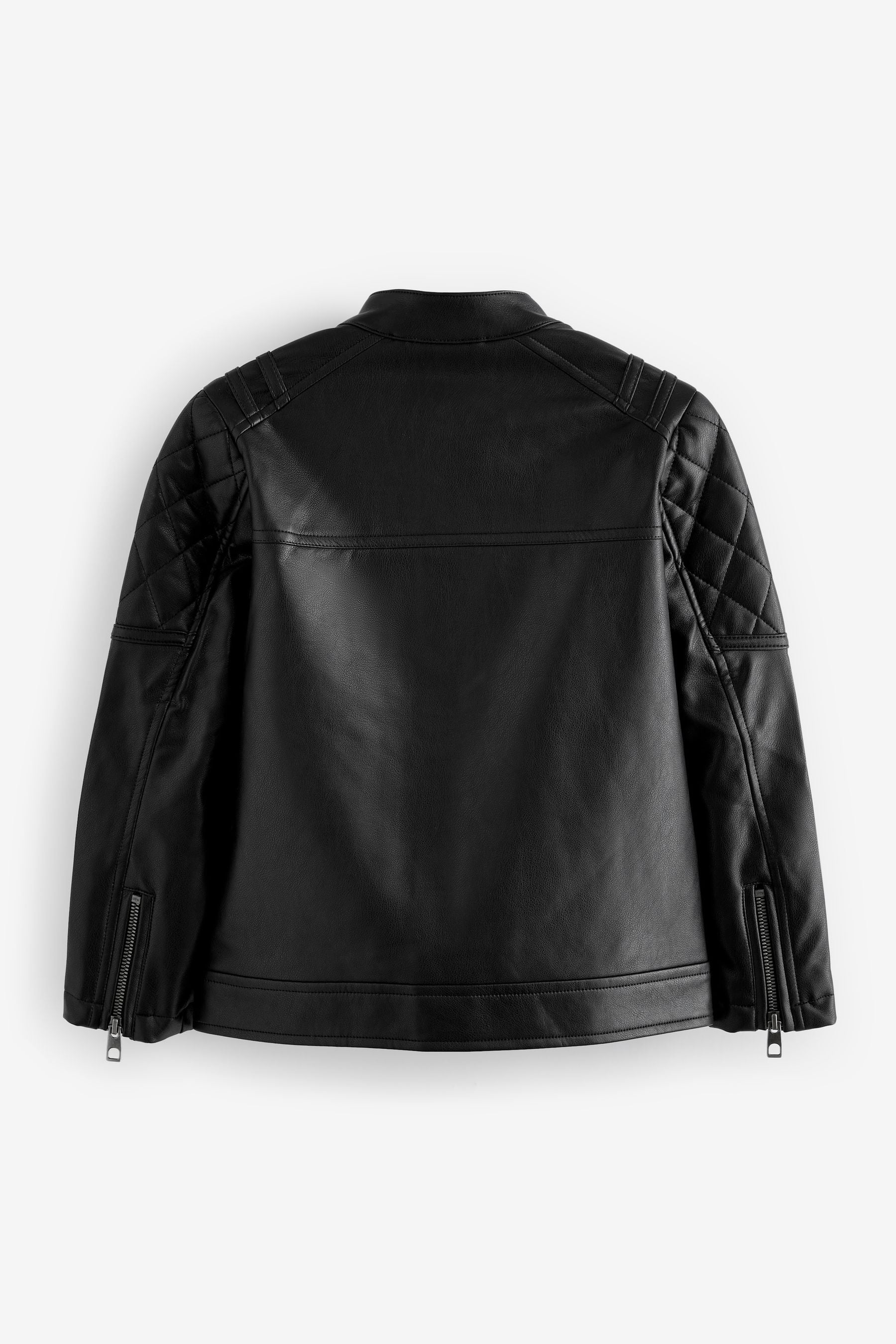 Black Faux Leather Jacket (3-16yrs)