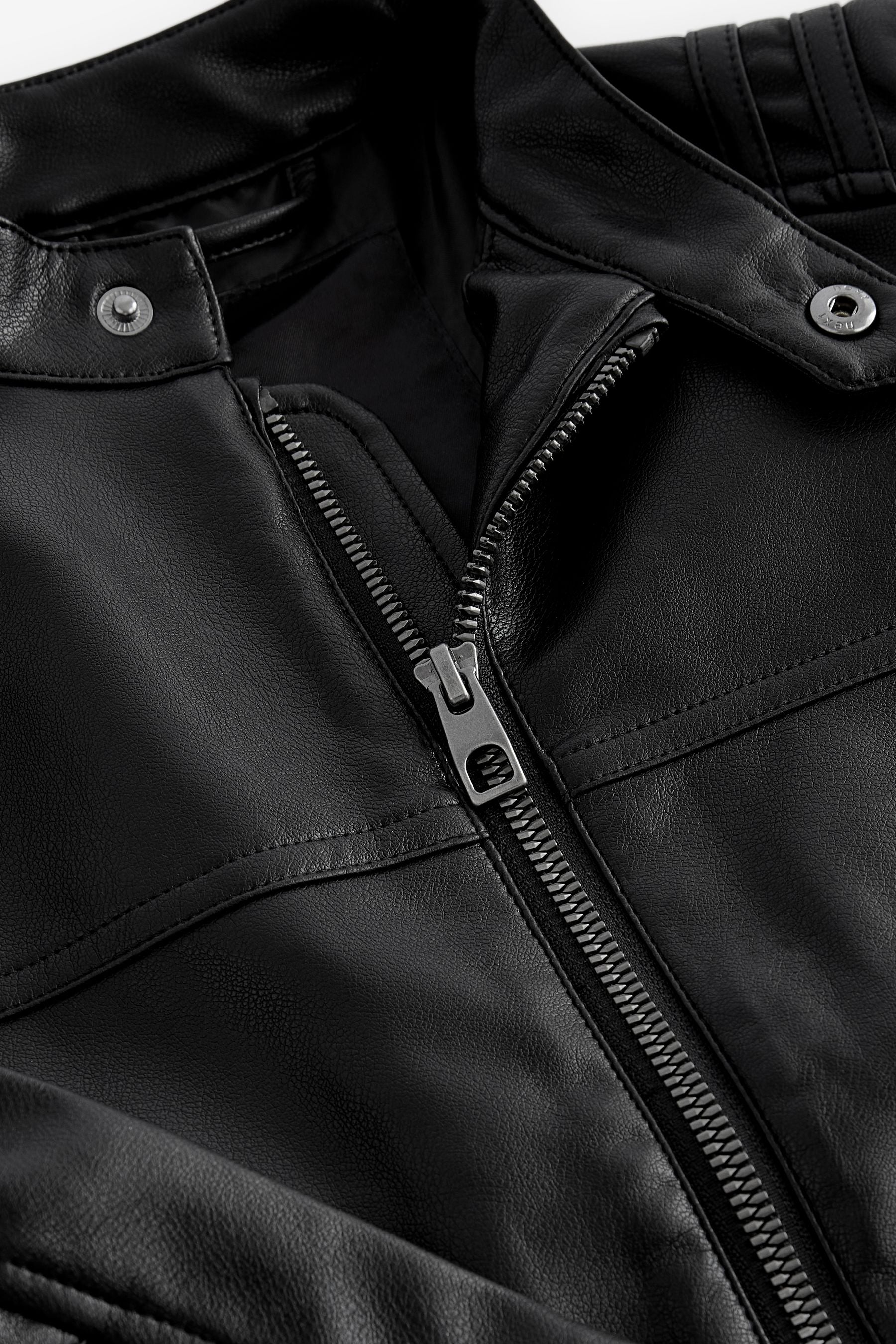 Black Faux Leather Jacket (3-16yrs)