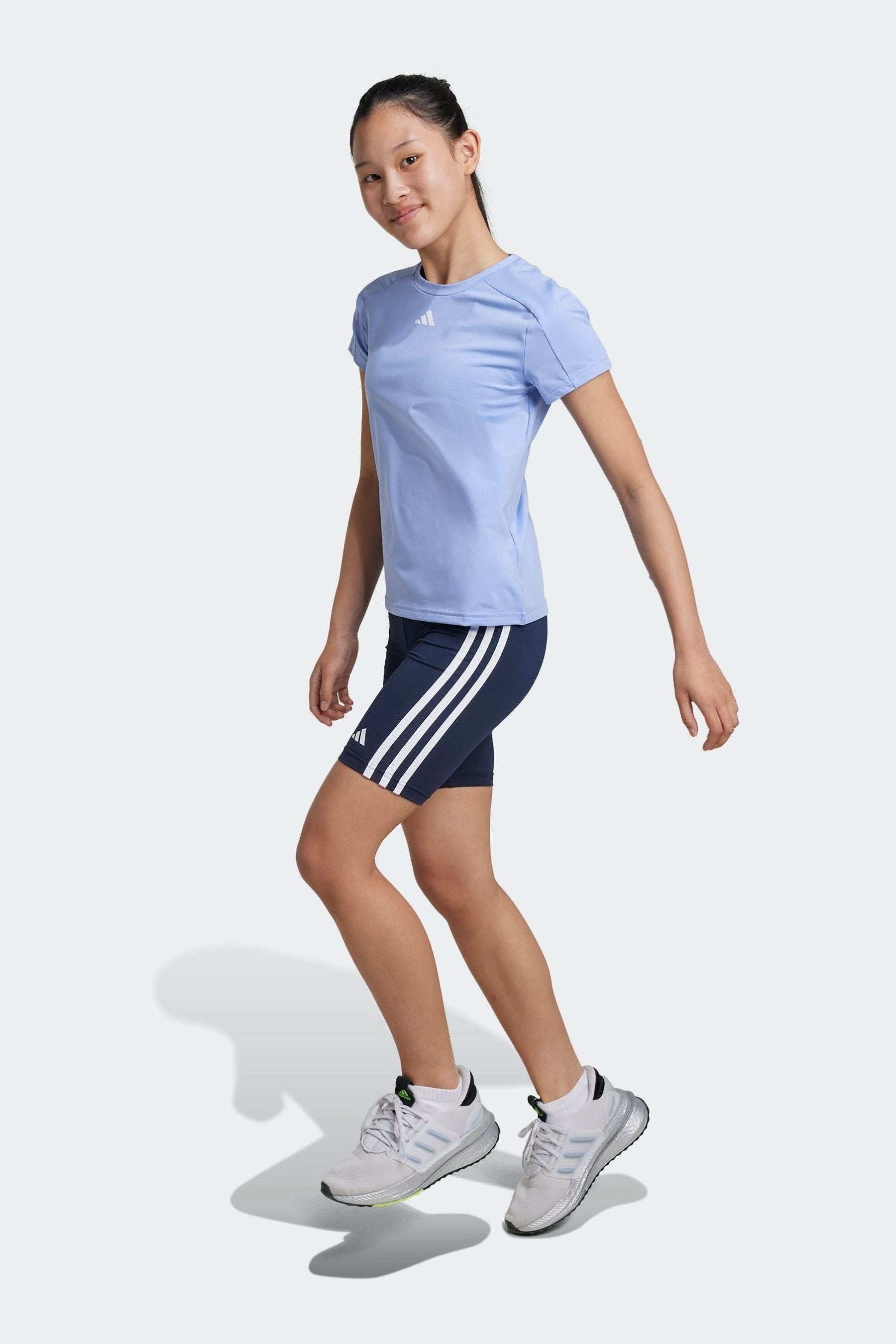 adidas Blue Kids Train Essentials T-Shirt and Shorts Set