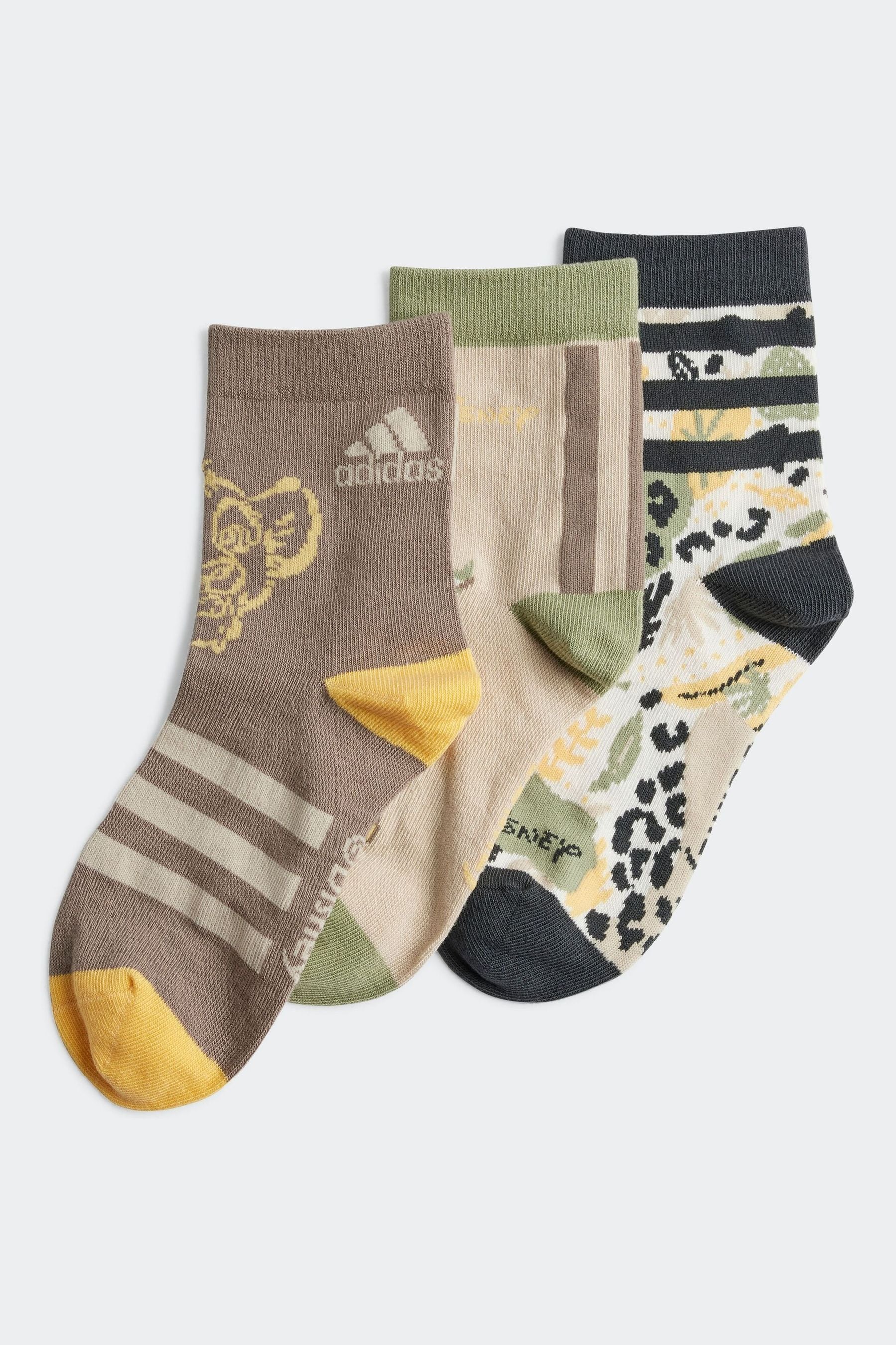 Brown adidas Lion King Socks 3 Pack