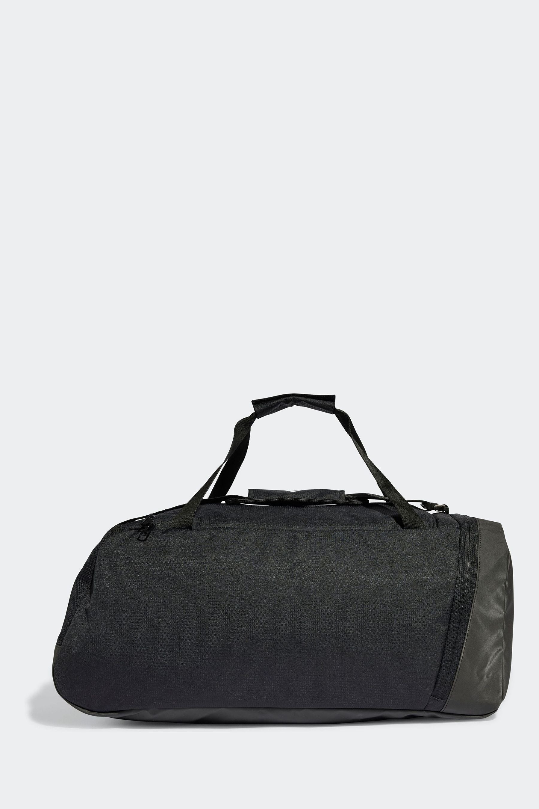 adidas Black Essentials 3 Stripes Duffel Bag