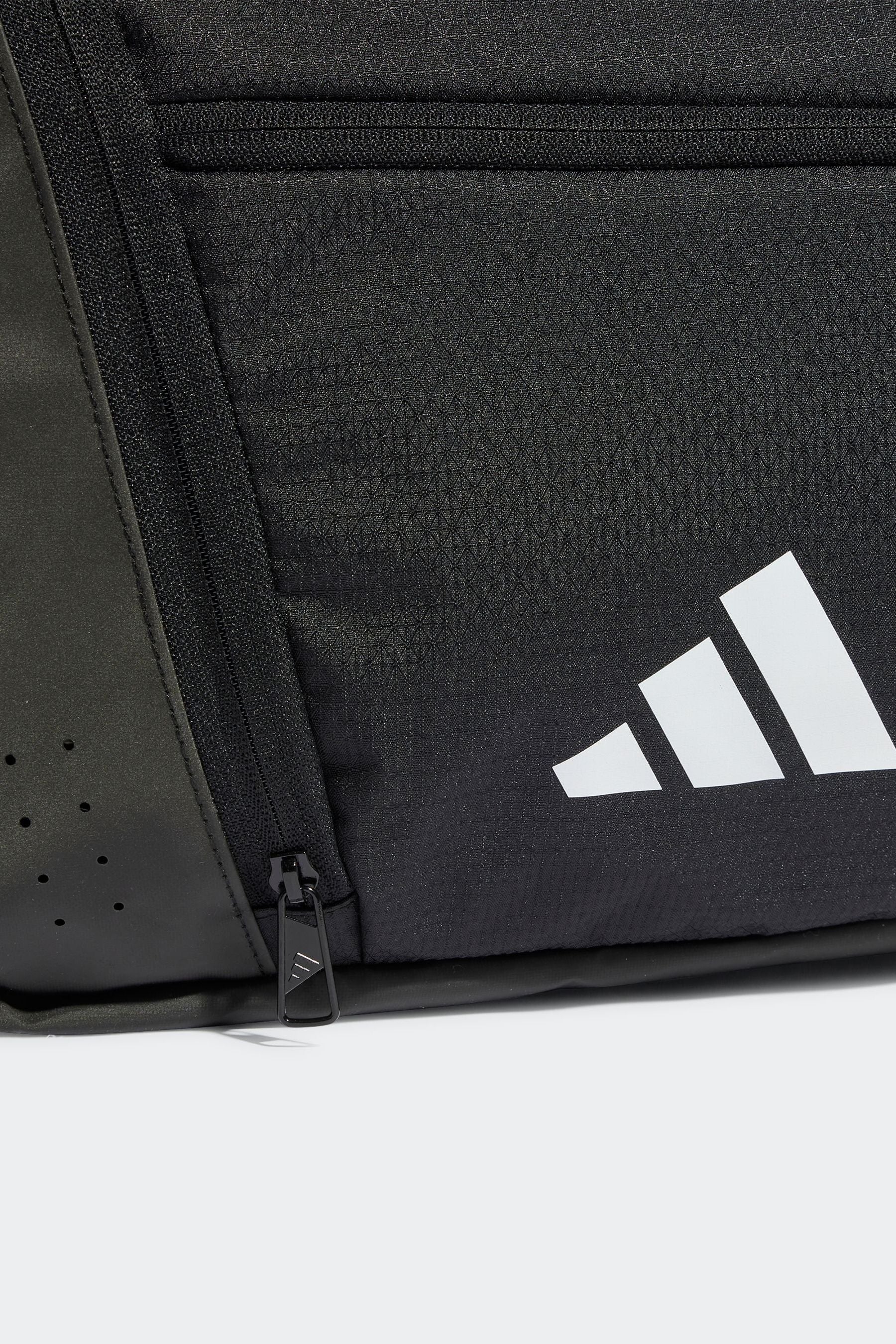 adidas Black Essentials 3 Stripes Duffel Bag