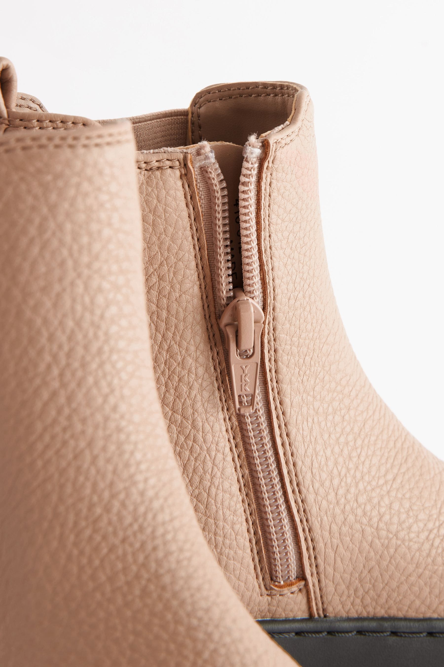 Nude Pink Chunky Chelsea Boots