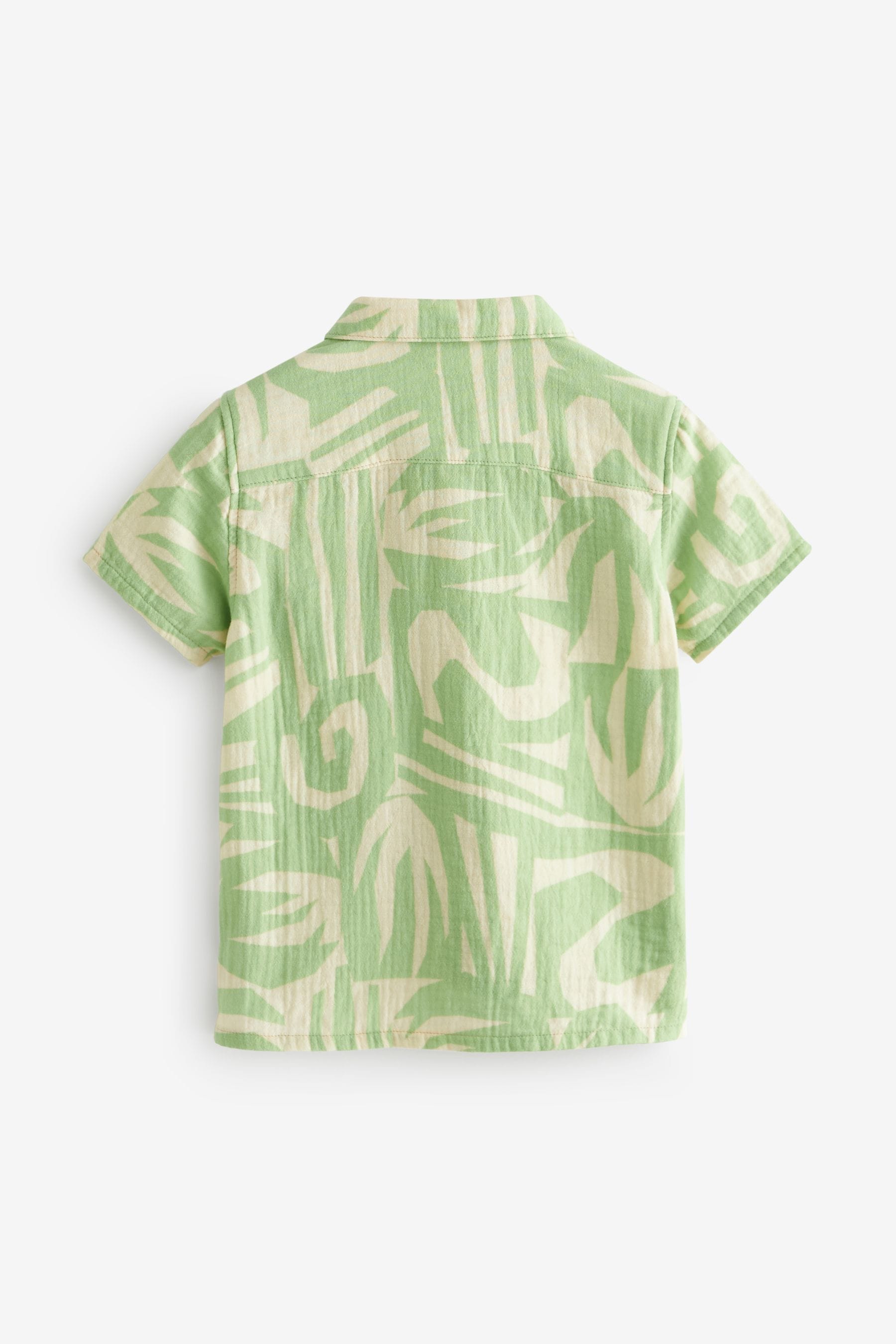 Mint Green 100% Cotton Short Sleeve Printed Shirt (3mths-7yrs)