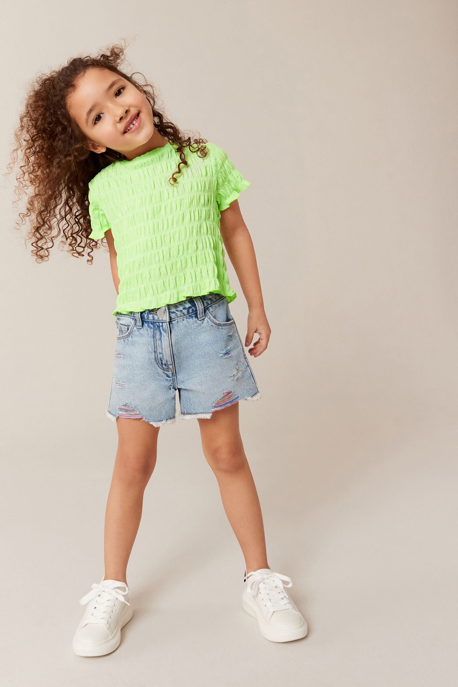 Green Textured Top (3-16yrs)