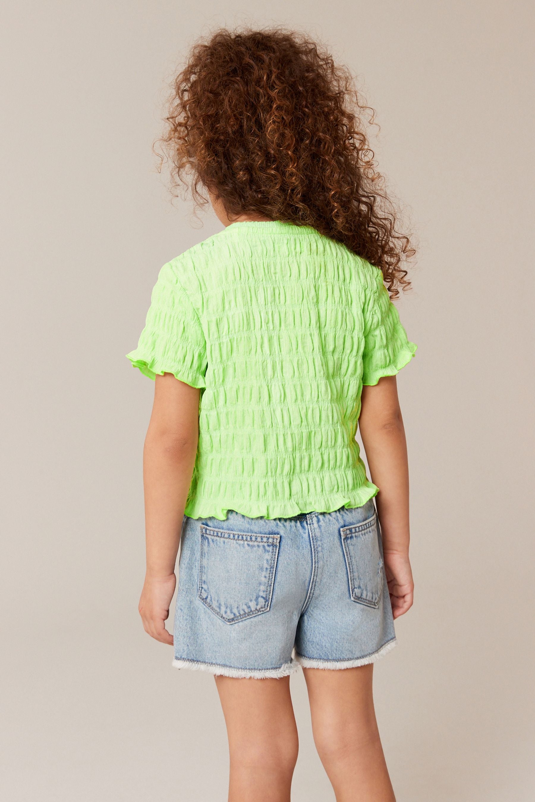 Green Textured Top (3-16yrs)