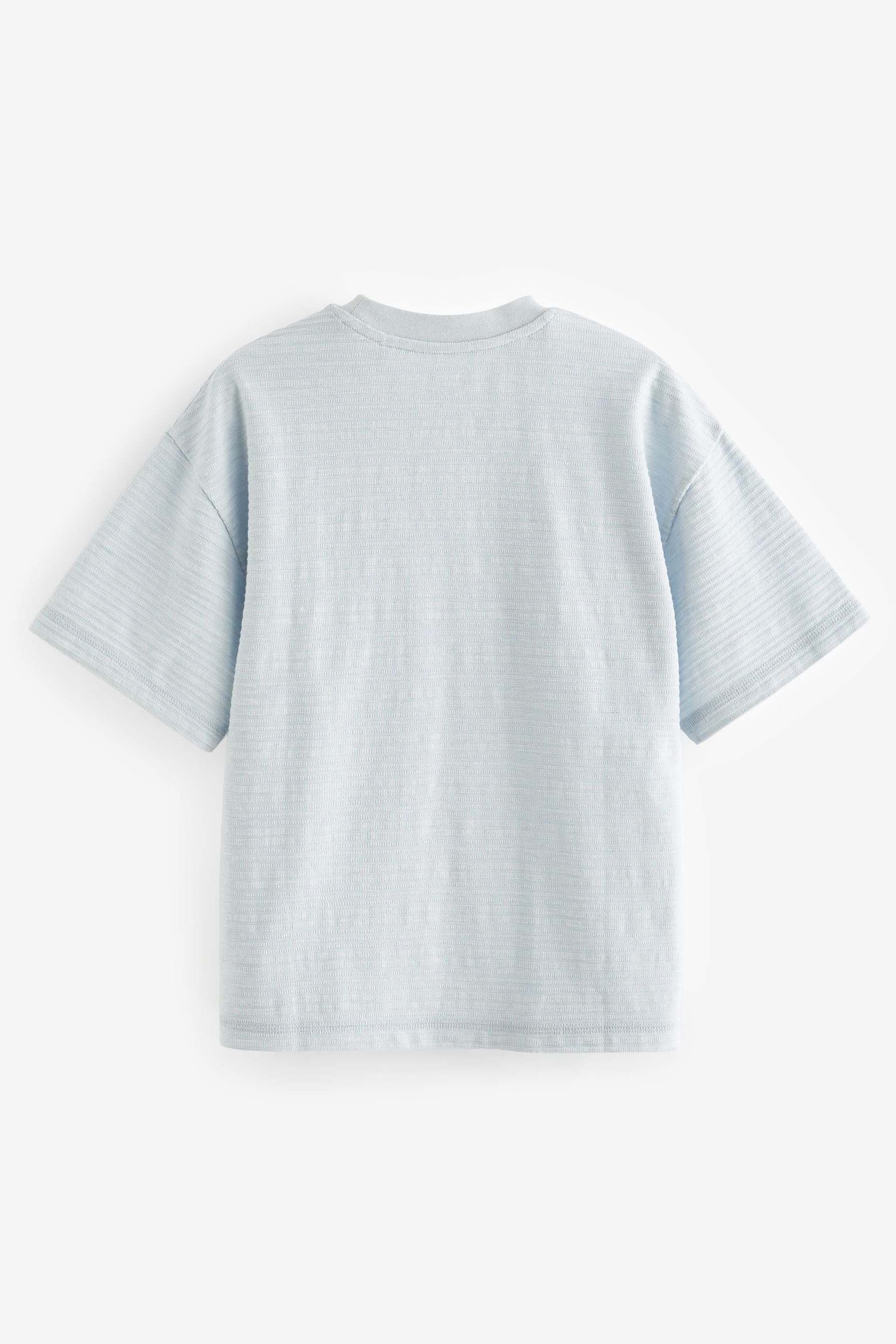 Blue Texture Relax Fit Textured T-Shirt (3-16yrs)